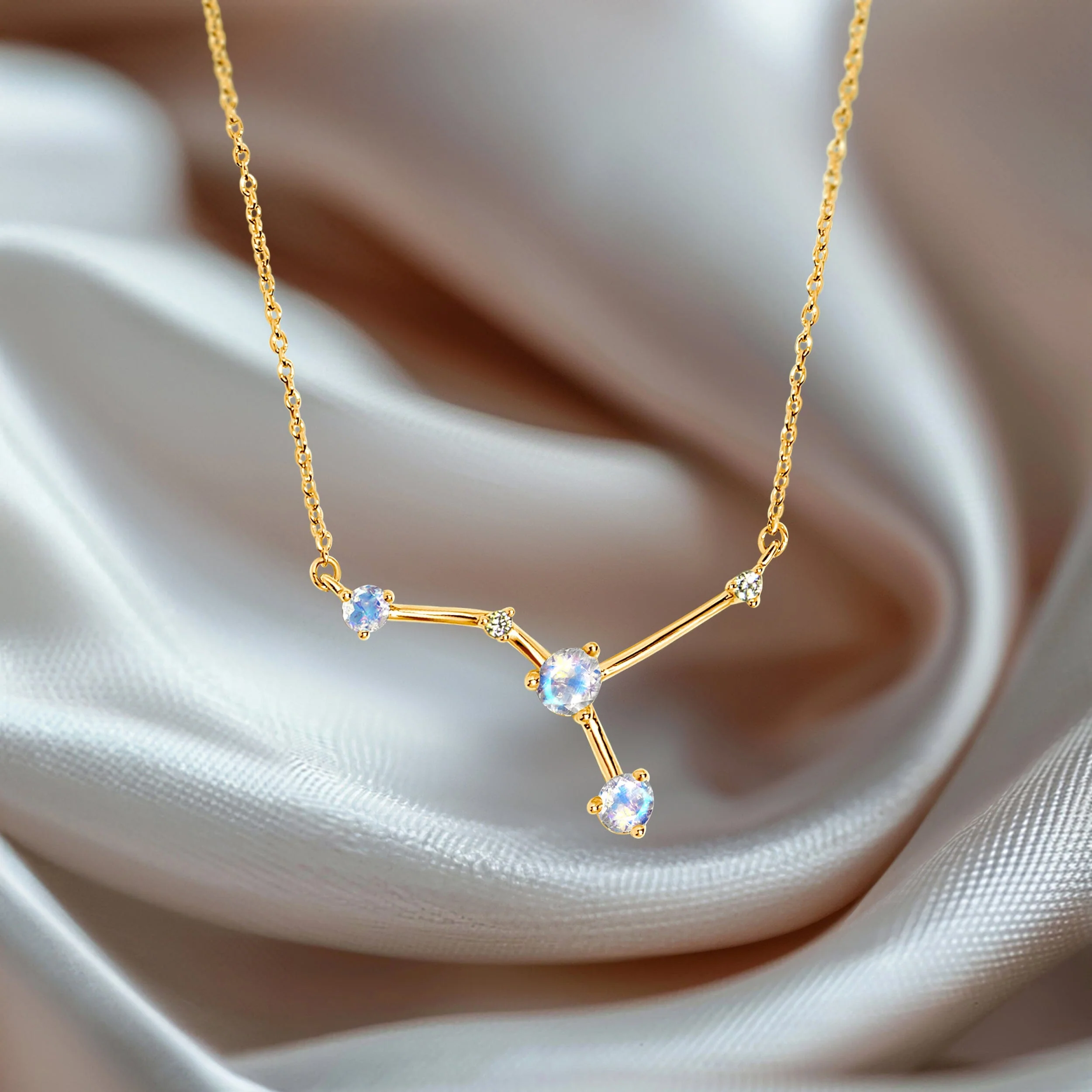 Moonstone Necklace - Cancer Zodiac Constellation - Image 16