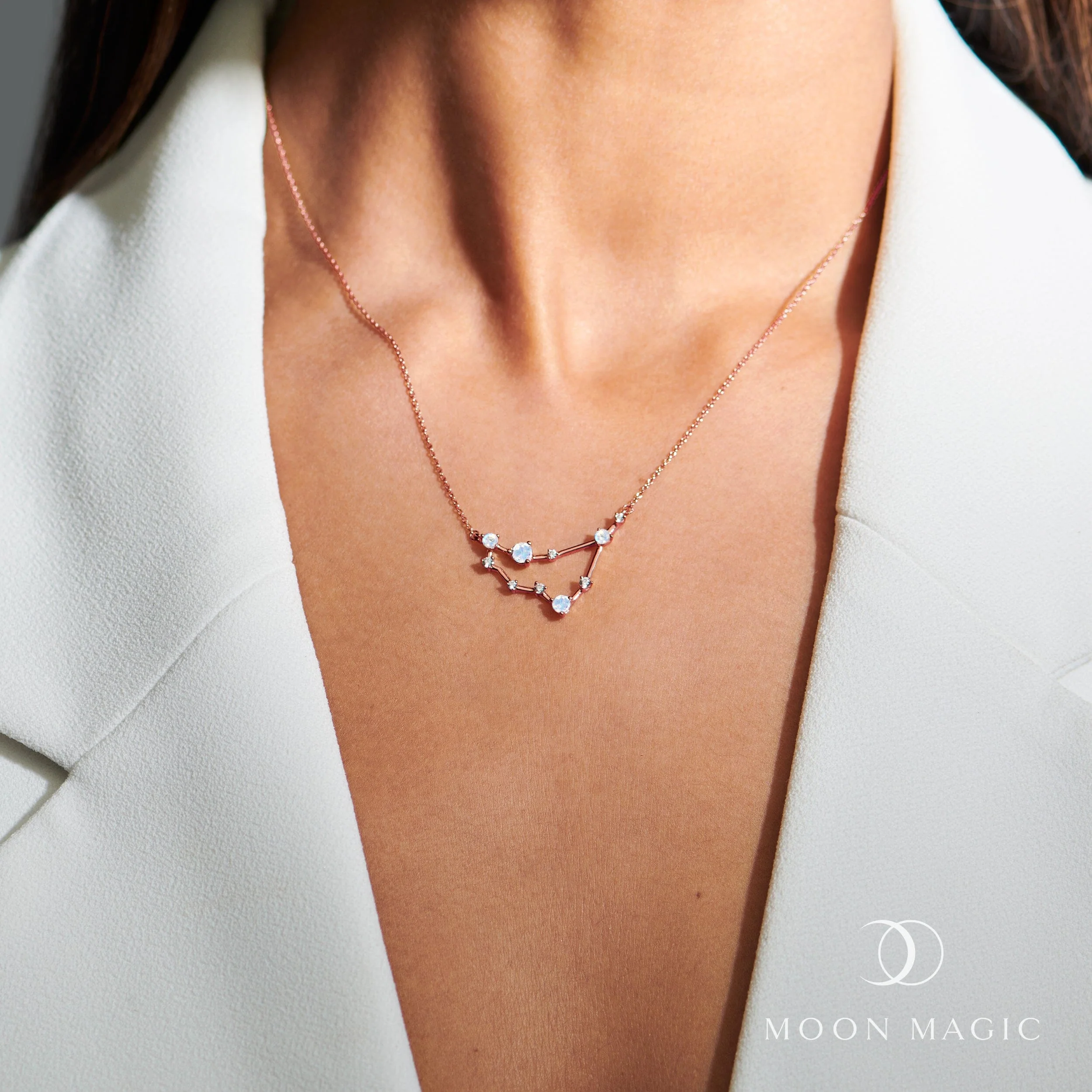 Moonstone Necklace - Capricorn Zodiac Constellation - Image 4