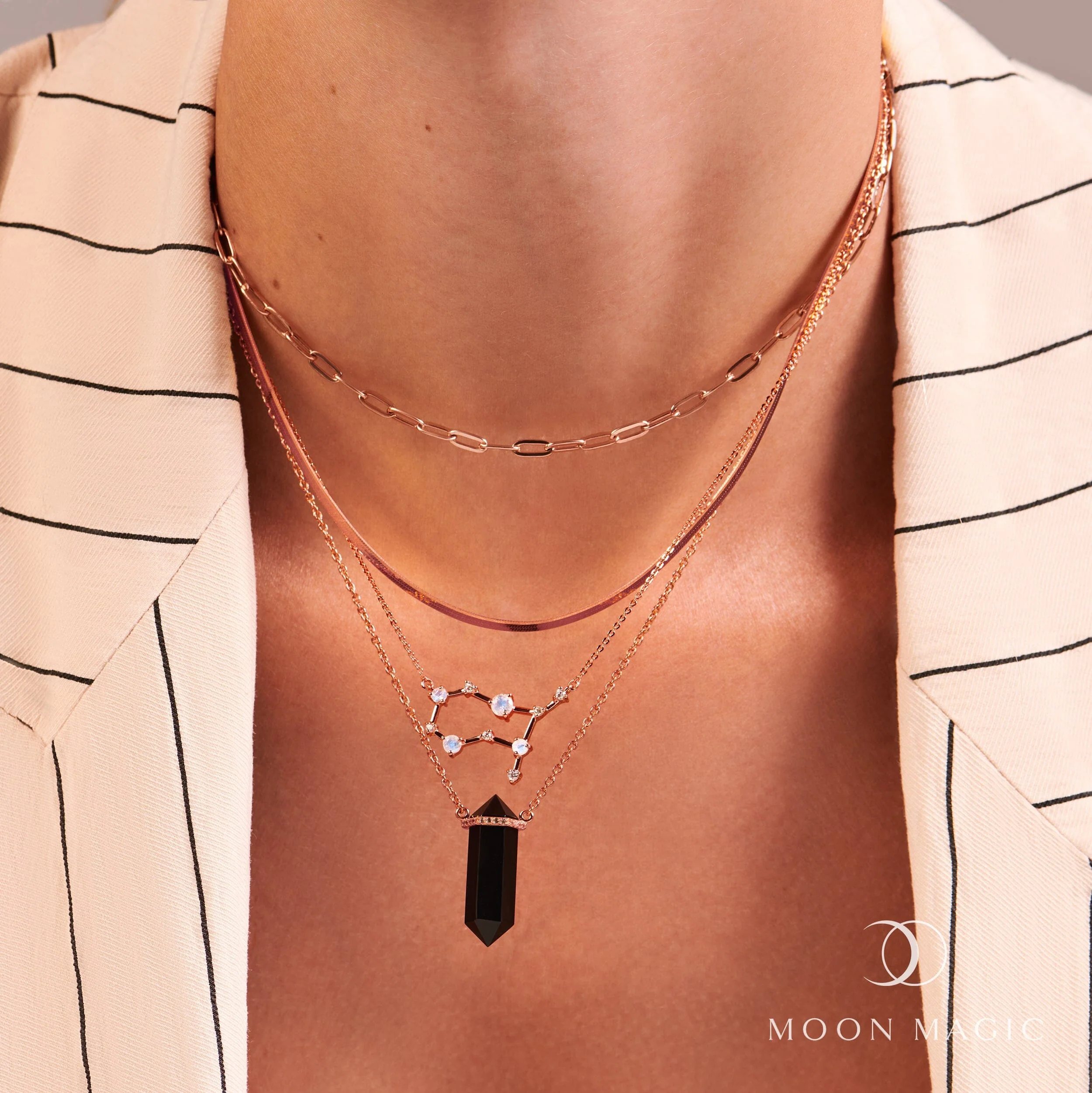 Moonstone Necklace - Gemini Zodiac Constellation - Image 14