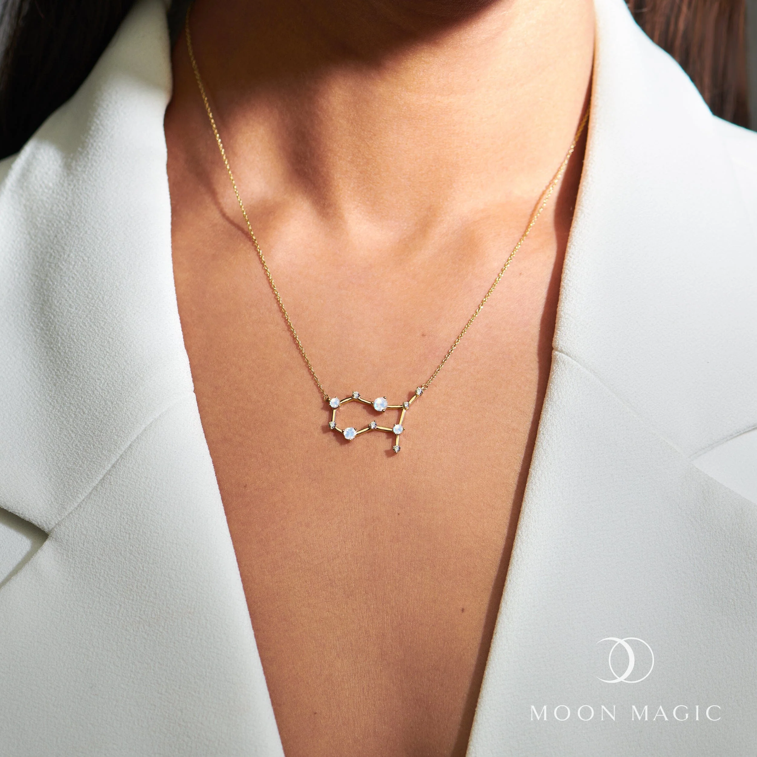 Moonstone Necklace - Gemini Zodiac Constellation - Image 6