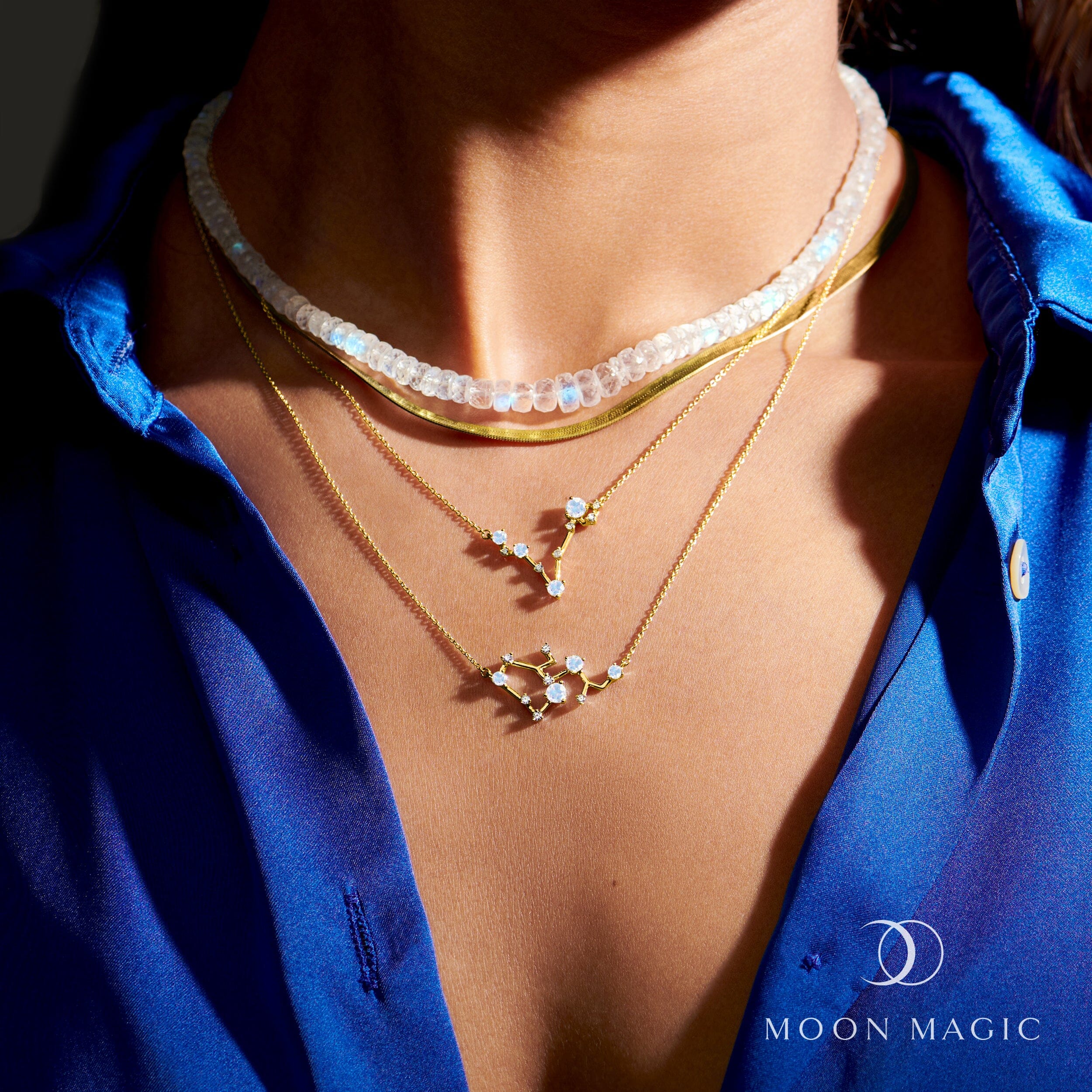 Moonstone Necklace - Sagittarius Zodiac Constellation - Image 16