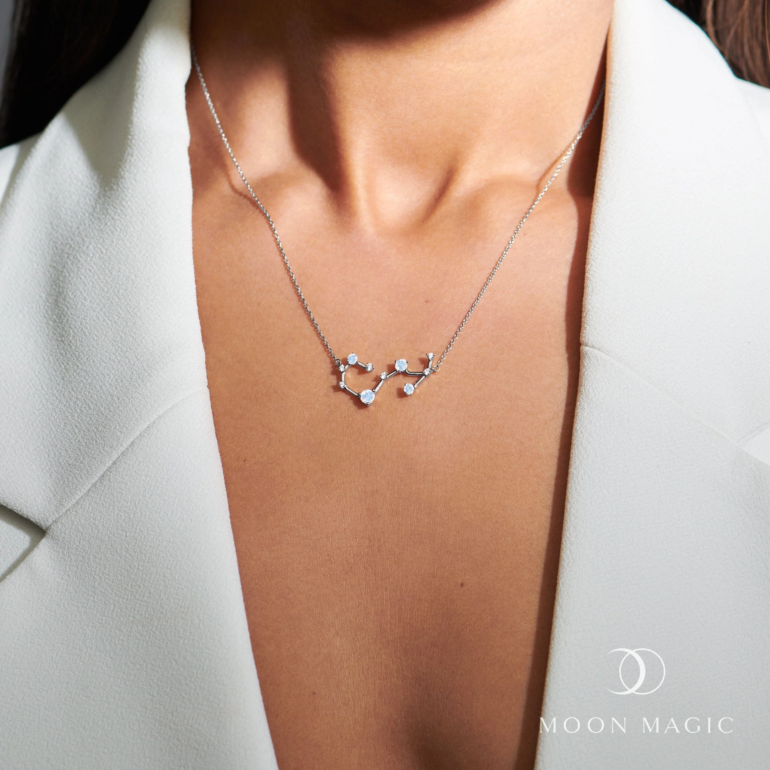 Moonstone Necklace - Scorpio Zodiac Constellation - Image 3