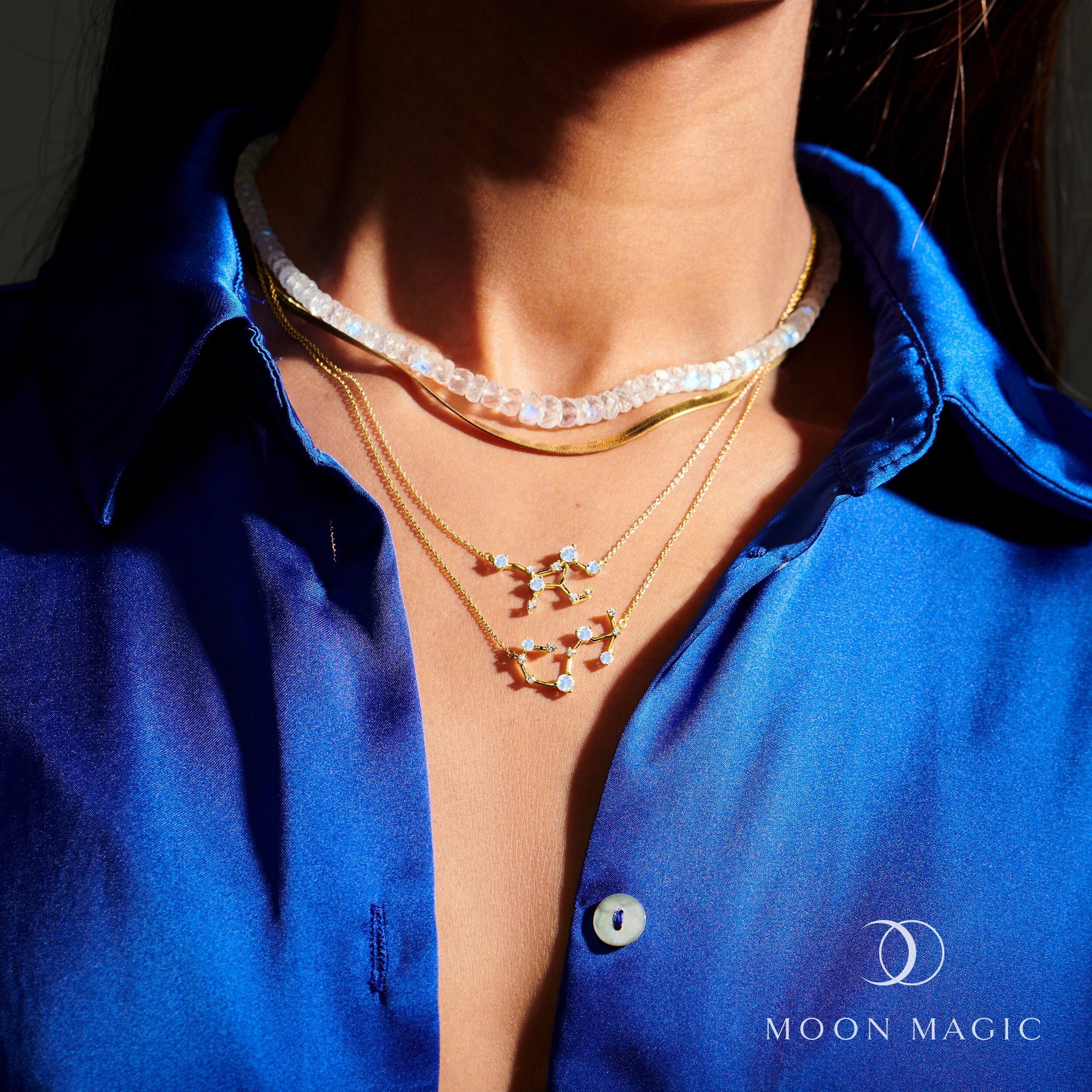Moonstone Necklace - Virgo Zodiac Constellation - Image 18