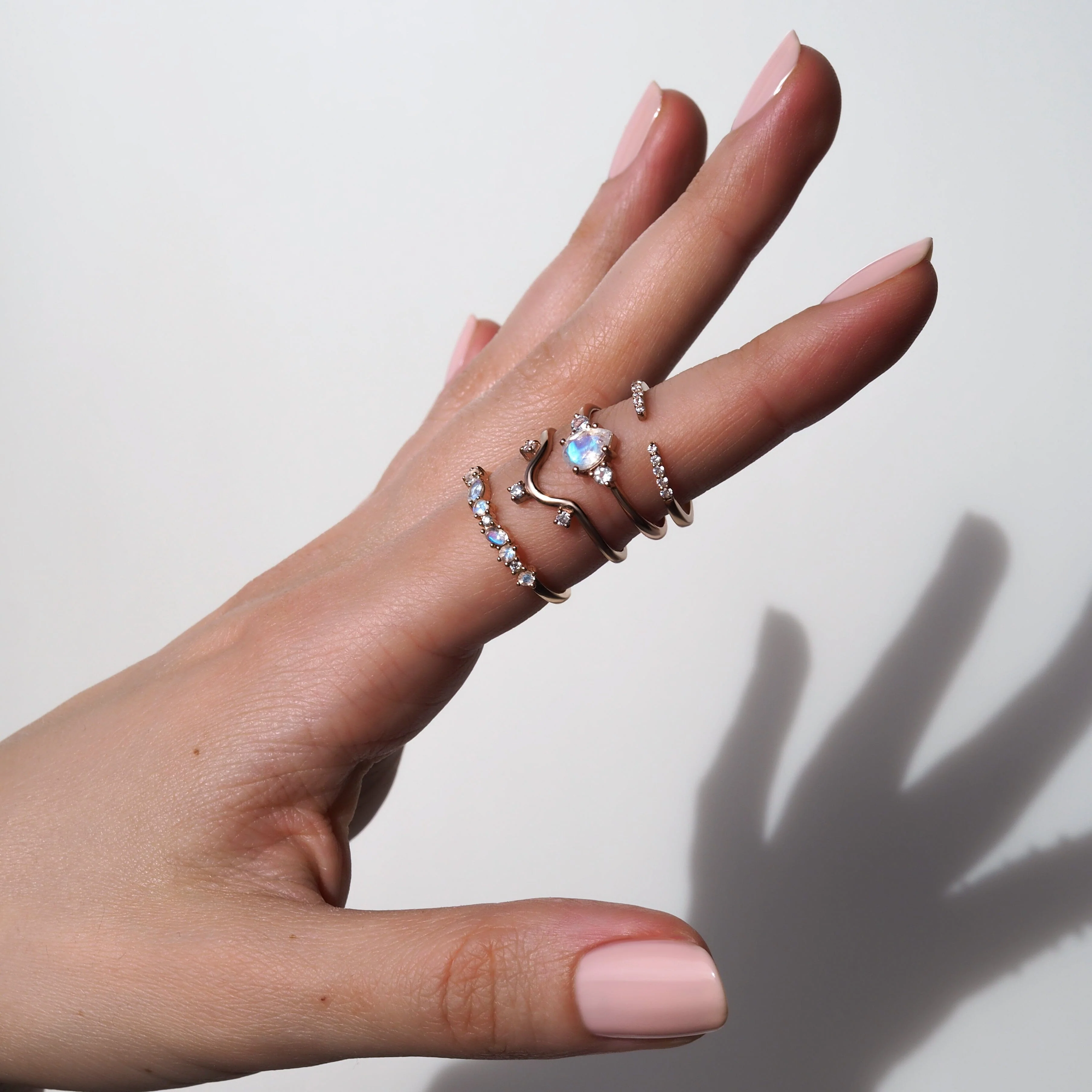 Moonstone White Zircon Ring - Grace - Image 14
