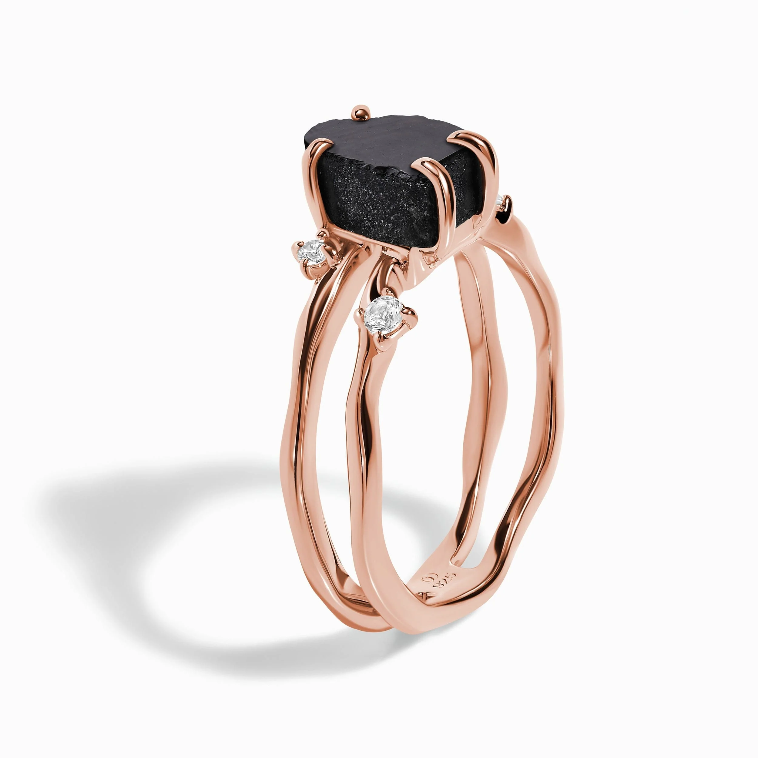 Raw Crystal Ring - Flow Black Obsidian - Image 52
