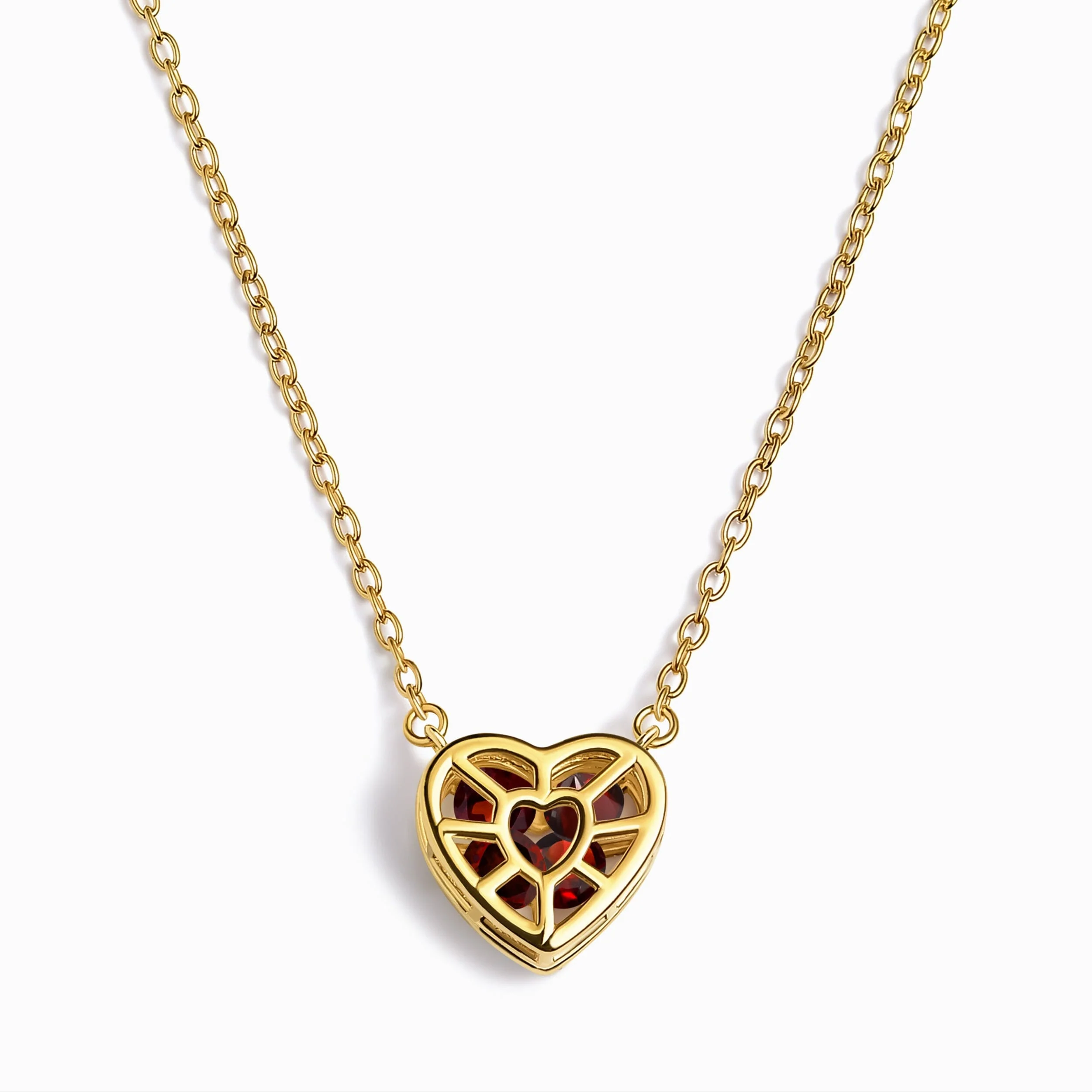 Garnet Fidget Necklace - Heart in Motion - Image 5