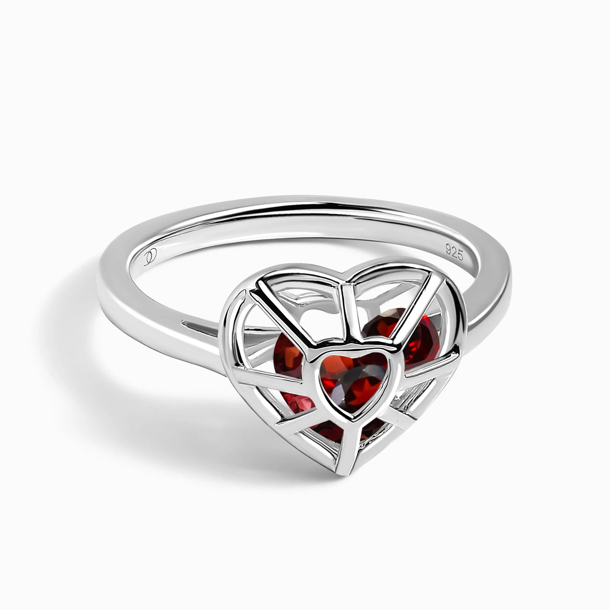 Garnet Fidget Ring - Heart in Motion