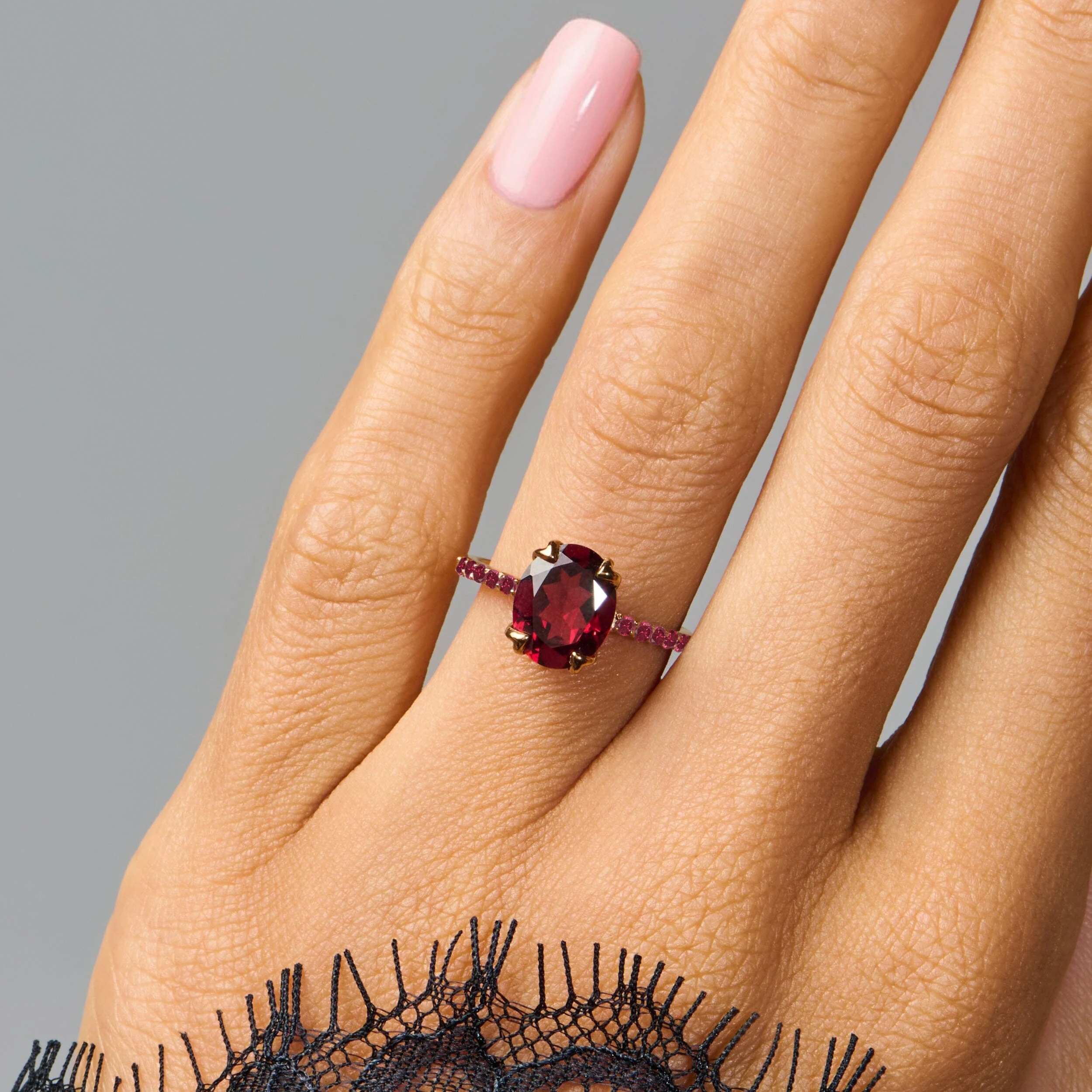 Garnet Ruby Ring - Harlow - Image 6