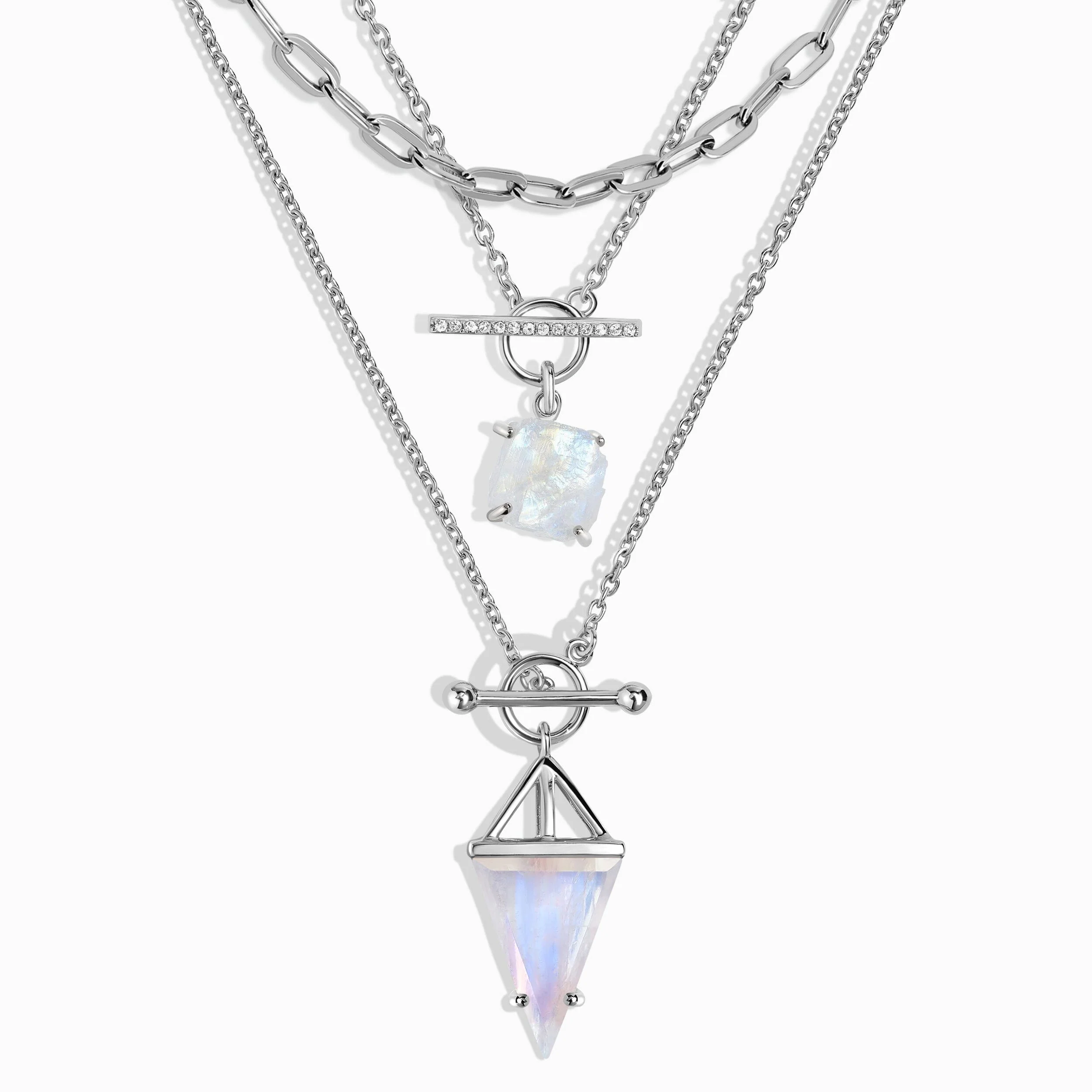 Heroine T-Lock & Raw Crystal T-Lock Necklaces & Widelink Chain