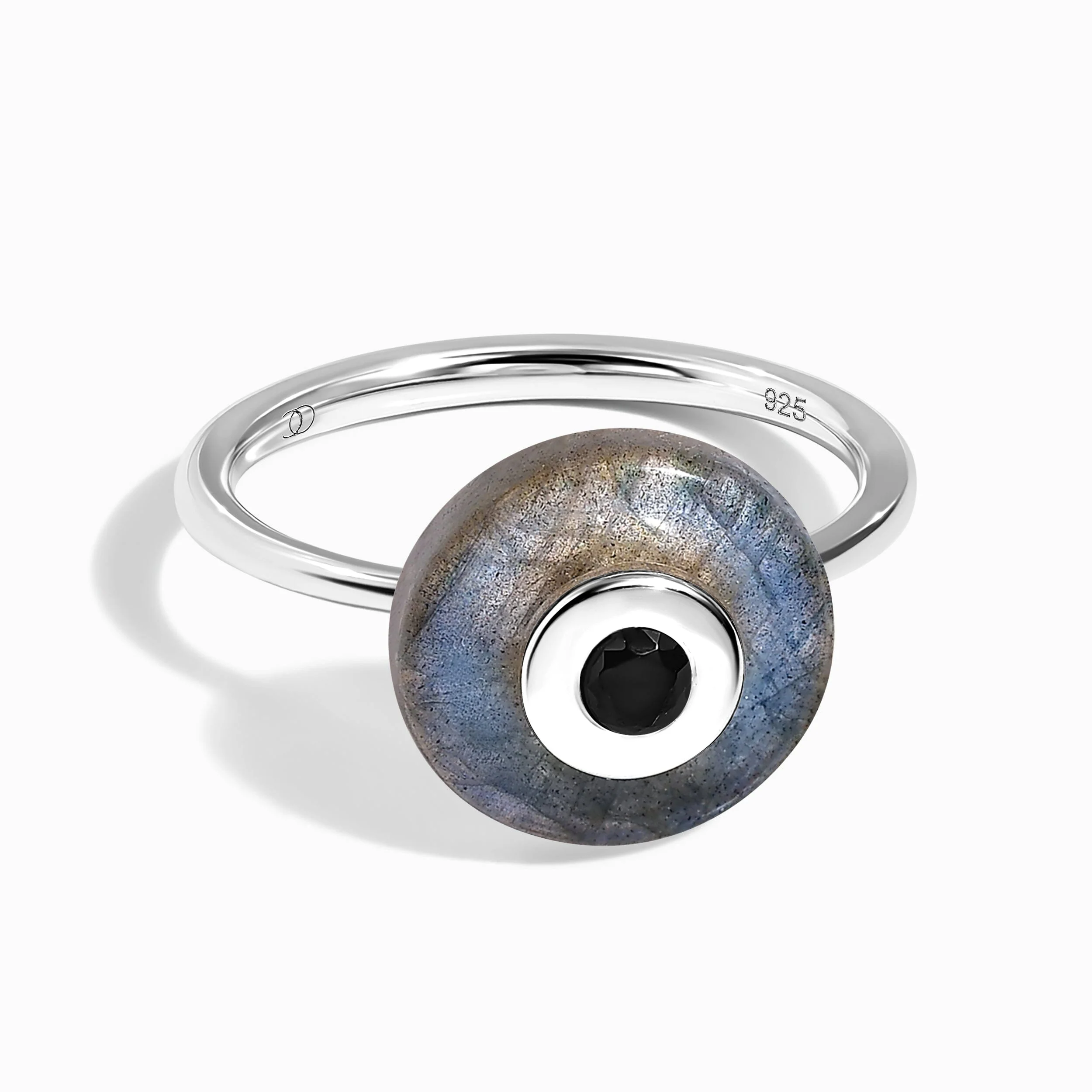 Labradorite Black Spinel Fidget Ring - Ora - Image 12
