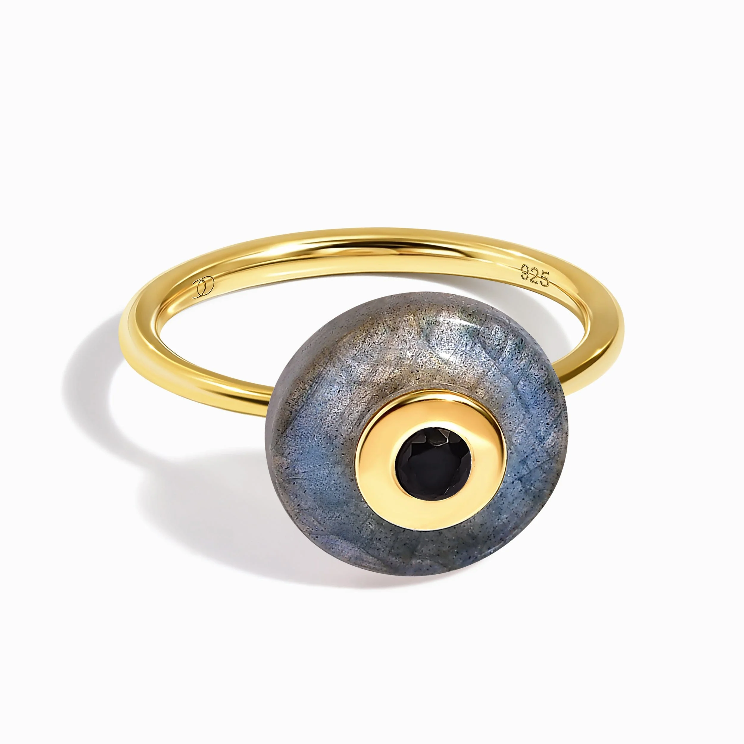 Labradorite Black Spinel Fidget Ring - Ora - Image 14