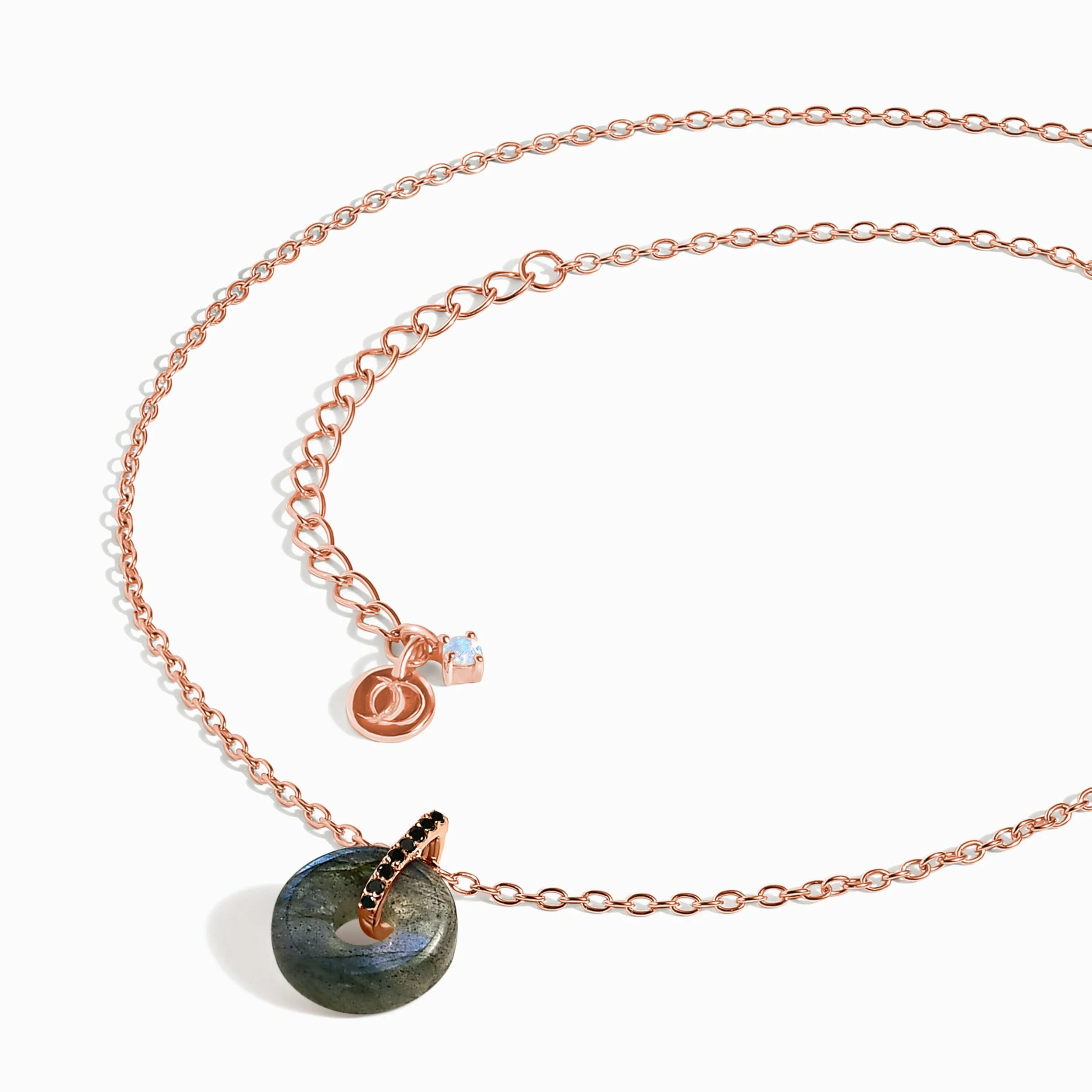Labradorite Black Spinel Necklace - Liora - Image 14