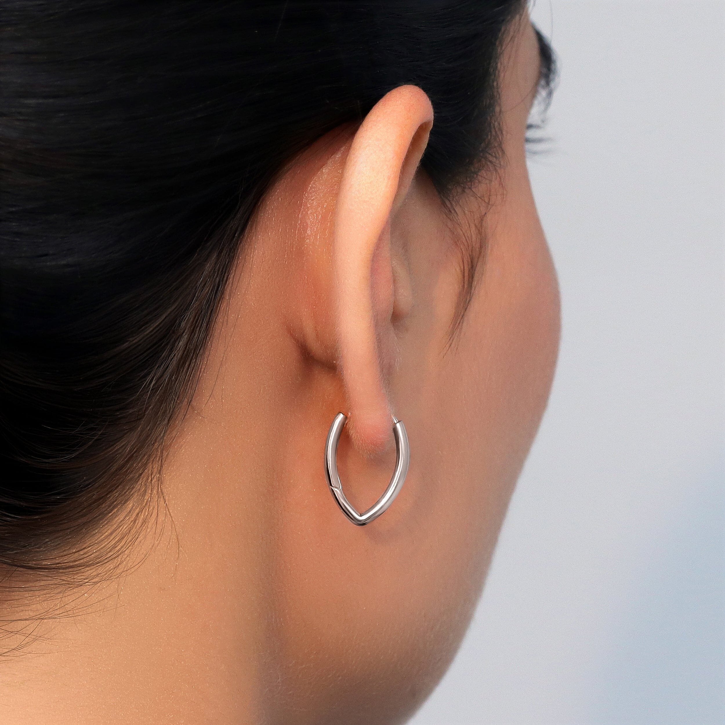 Labradorite Earrings - Circle Hoops - Image 8