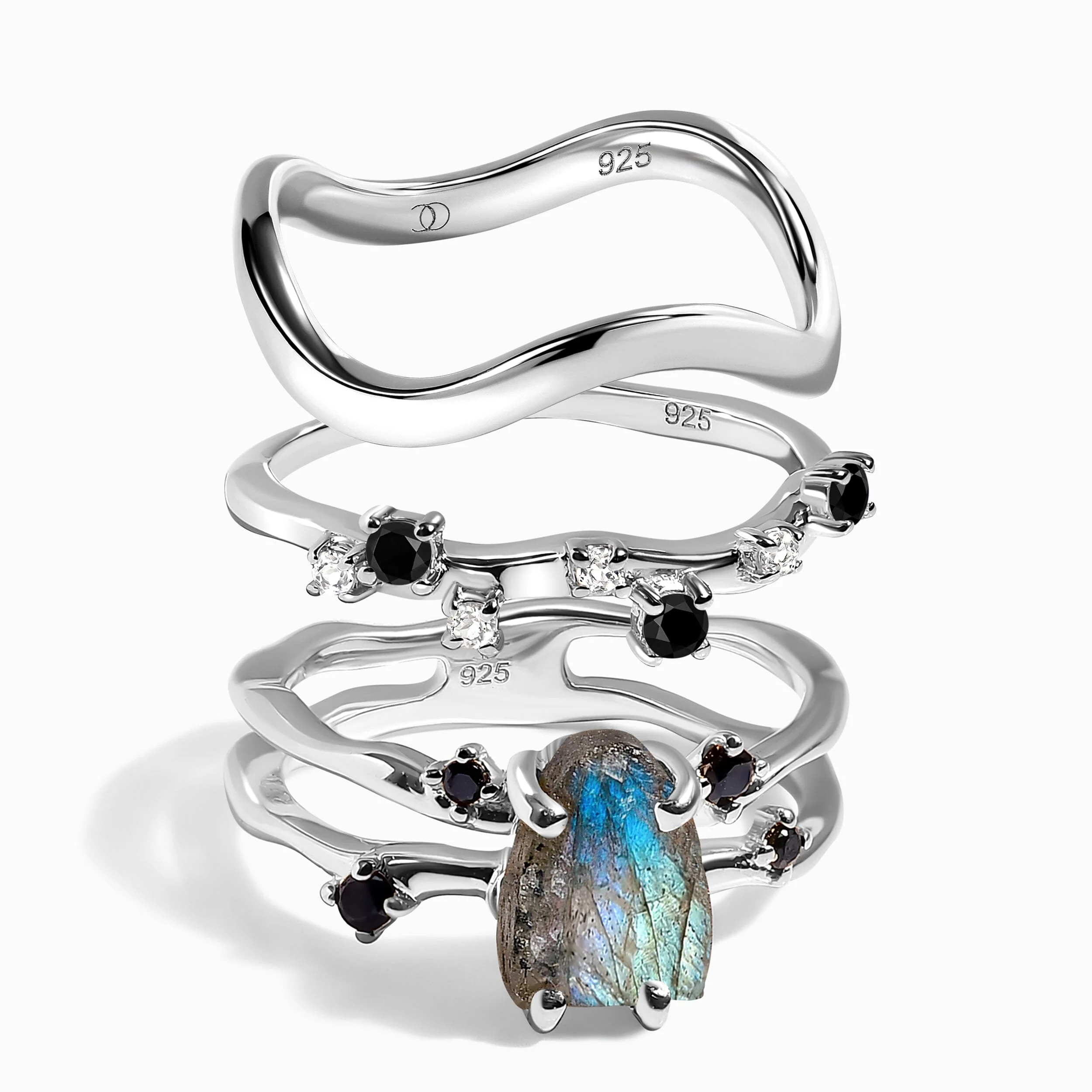 Labradorite Flow Ring - Stardust & Waves Band