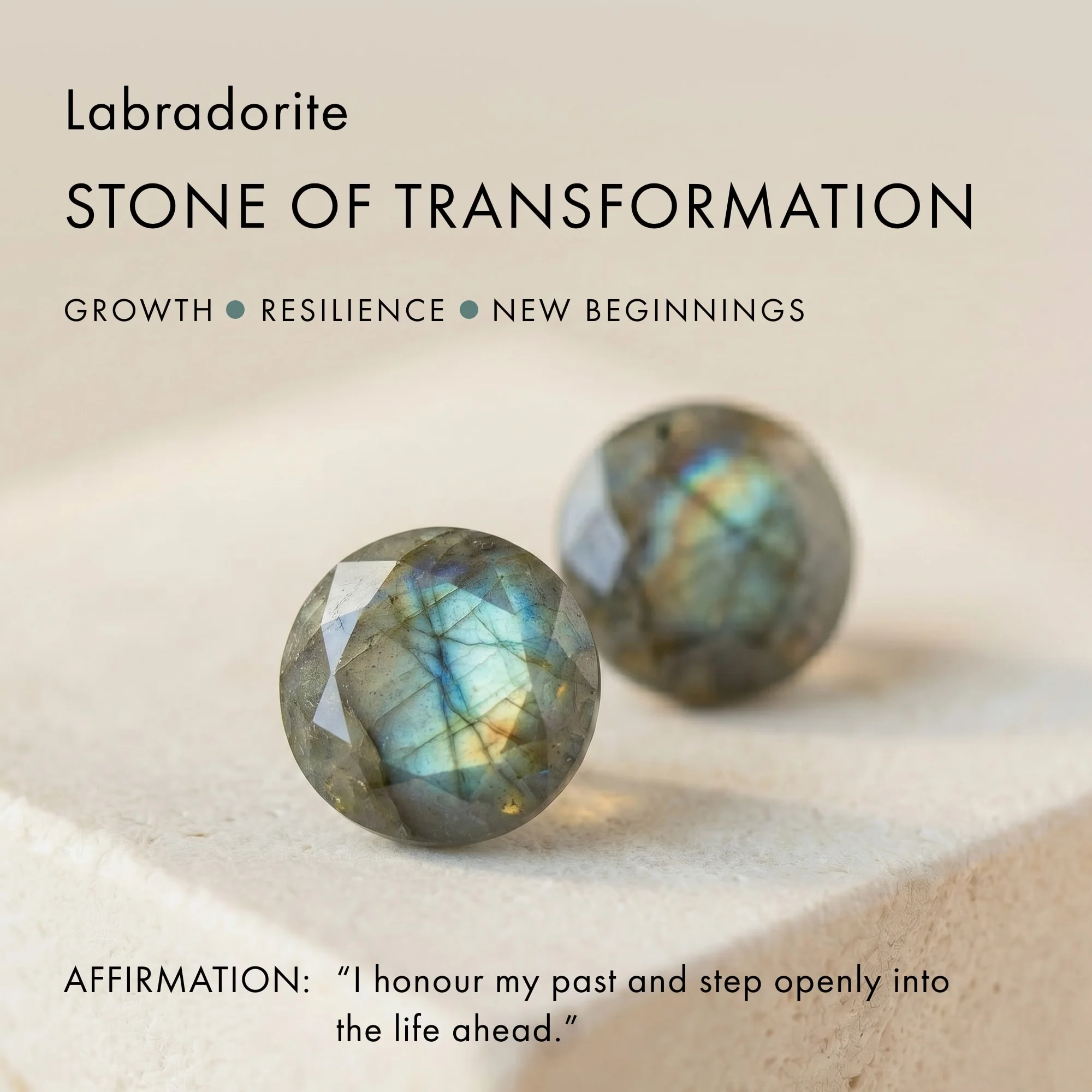Raw Crystal Bracelet - Flow Labradorite - Image 10