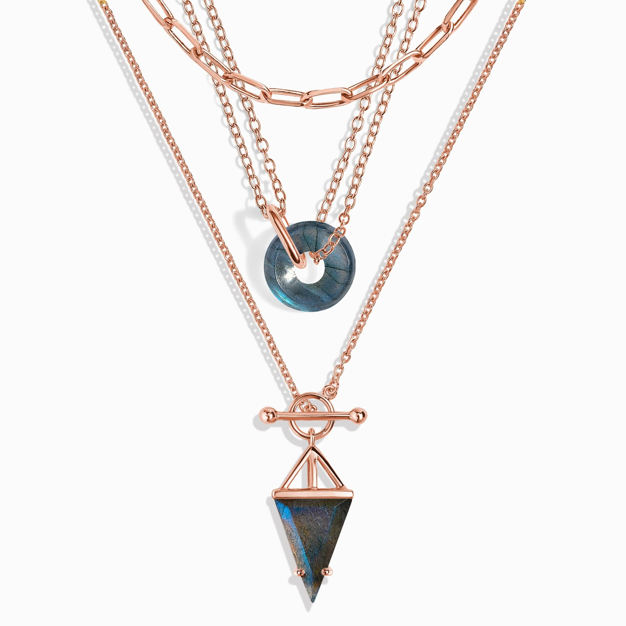 Labradorite Heroine T-Lock & Ora Necklaces & Widelink Chain - Image 3