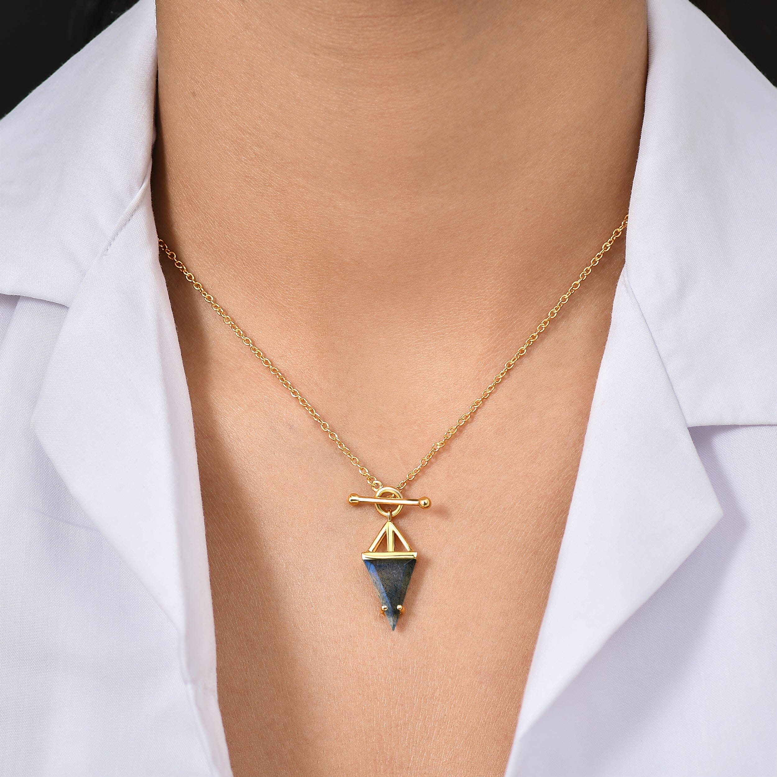 Labradorite Necklace - Heroine T-Lock - Image 22