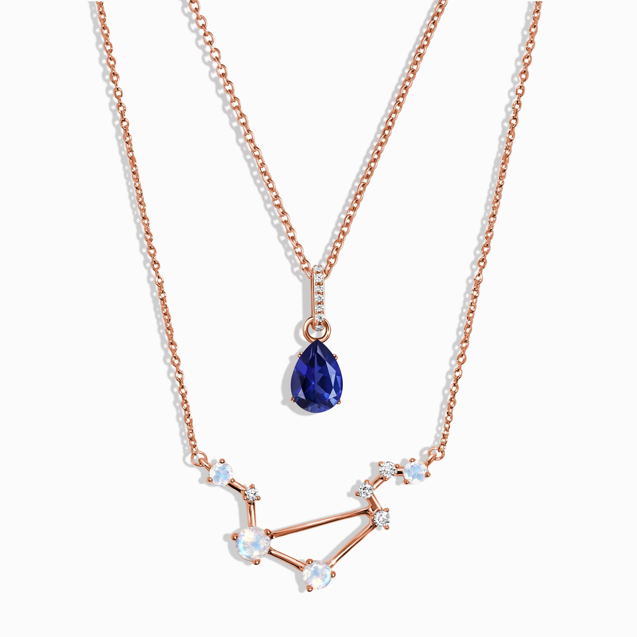 Libra Zodiac & September Birthstone Necklaces - Image 3