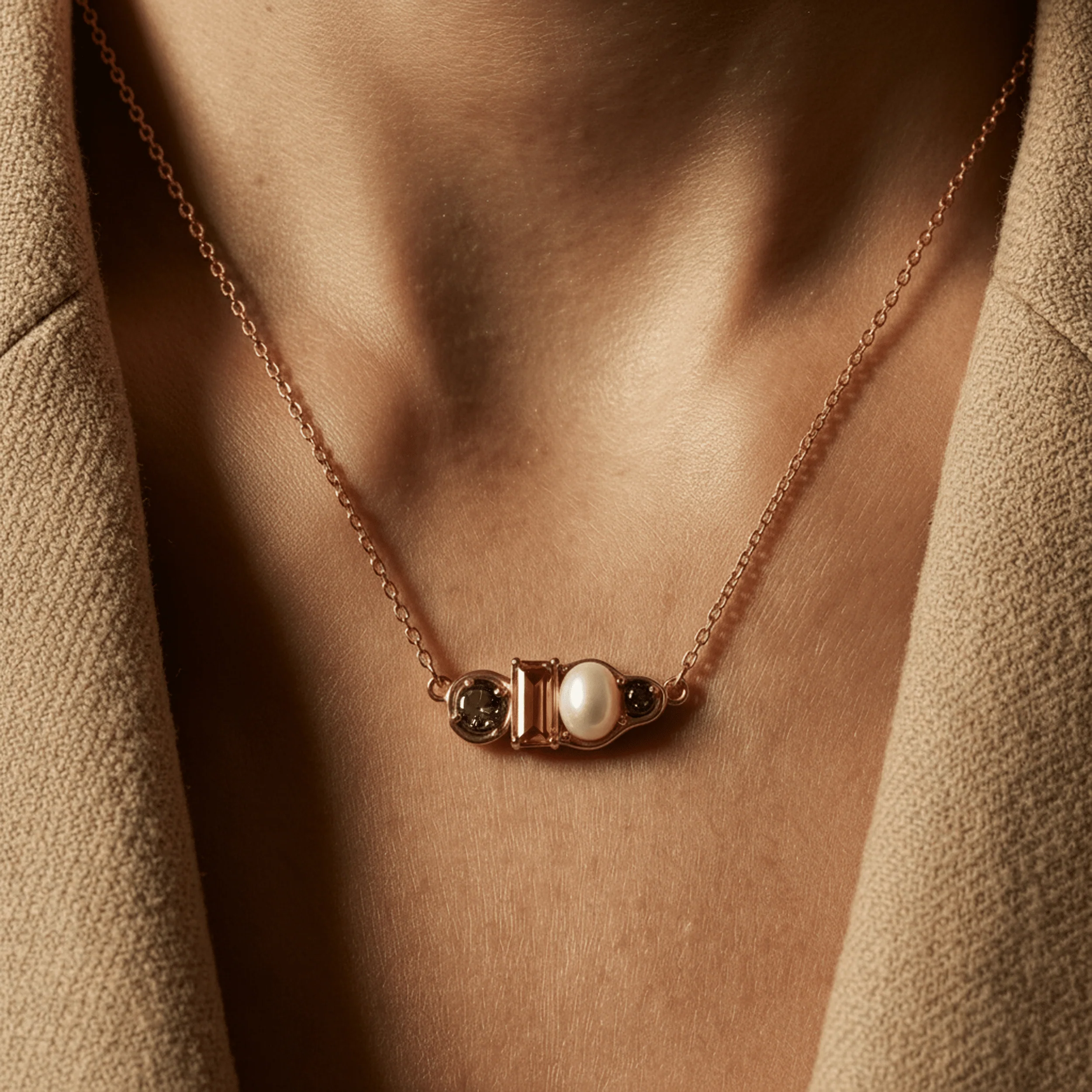 Madeira Citrine Pearl Necklace - Treasure - Image 6