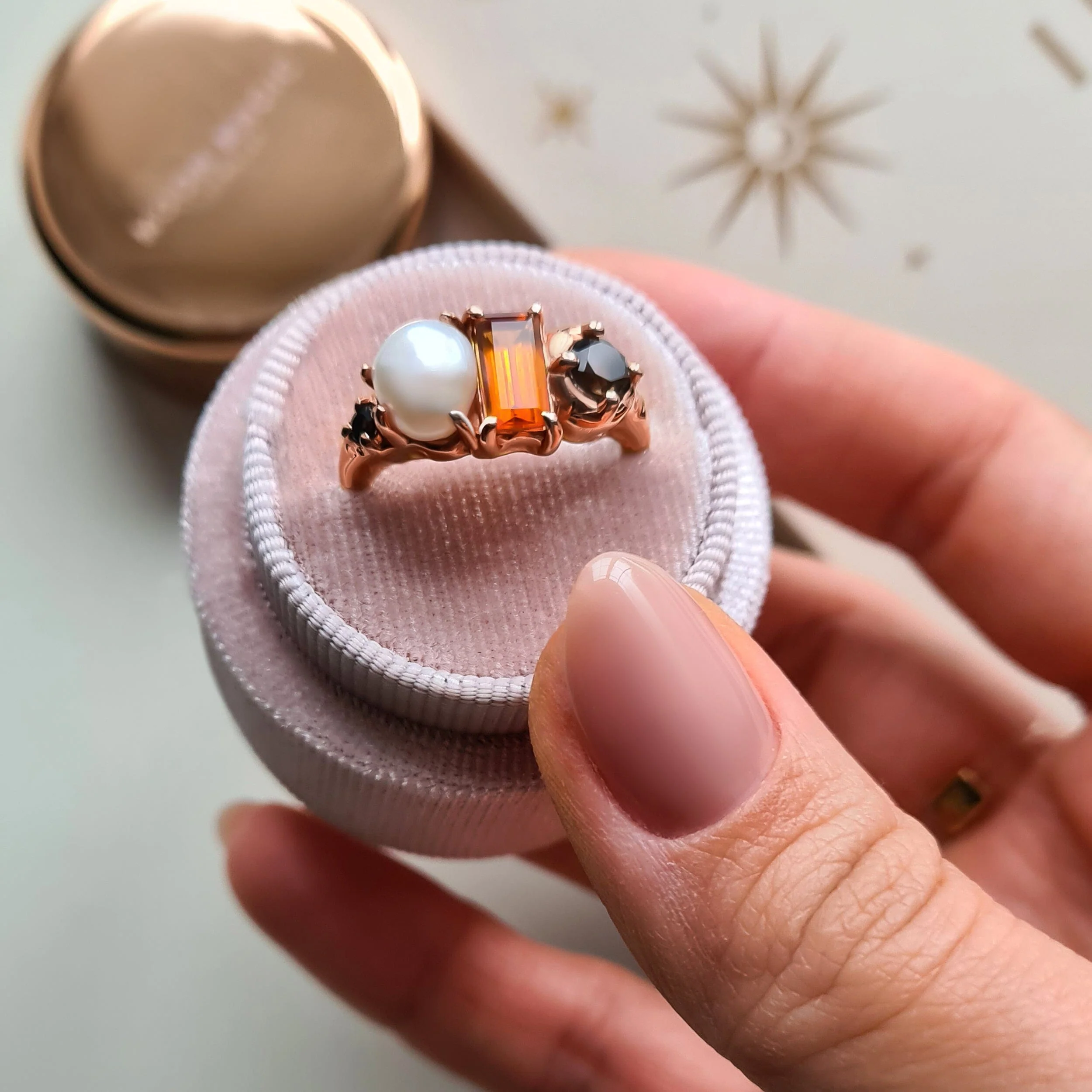 Madeira Citrine Pearl Ring - Treasure - Image 20