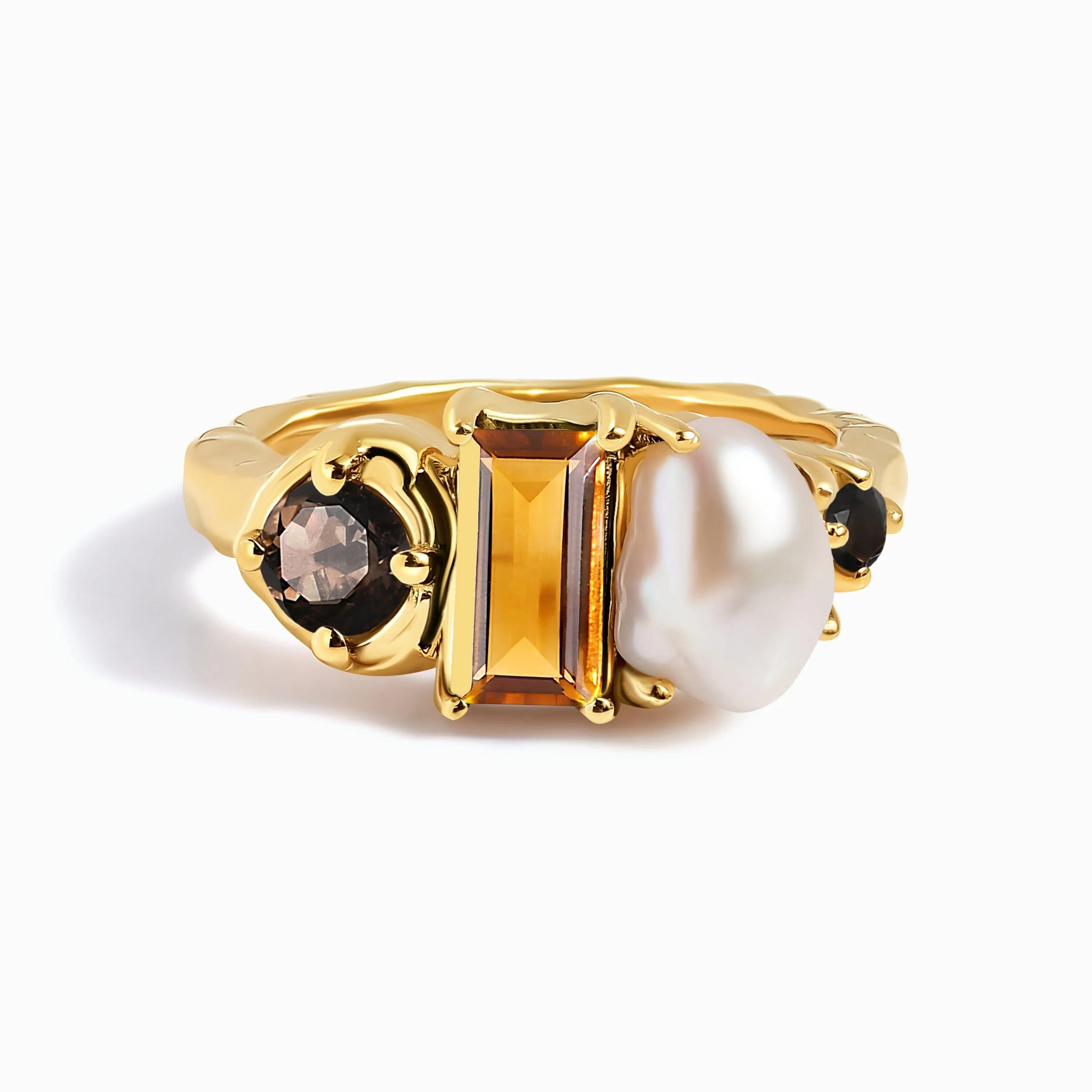 Madeira Citrine Pearl Ring - Treasure - Image 5