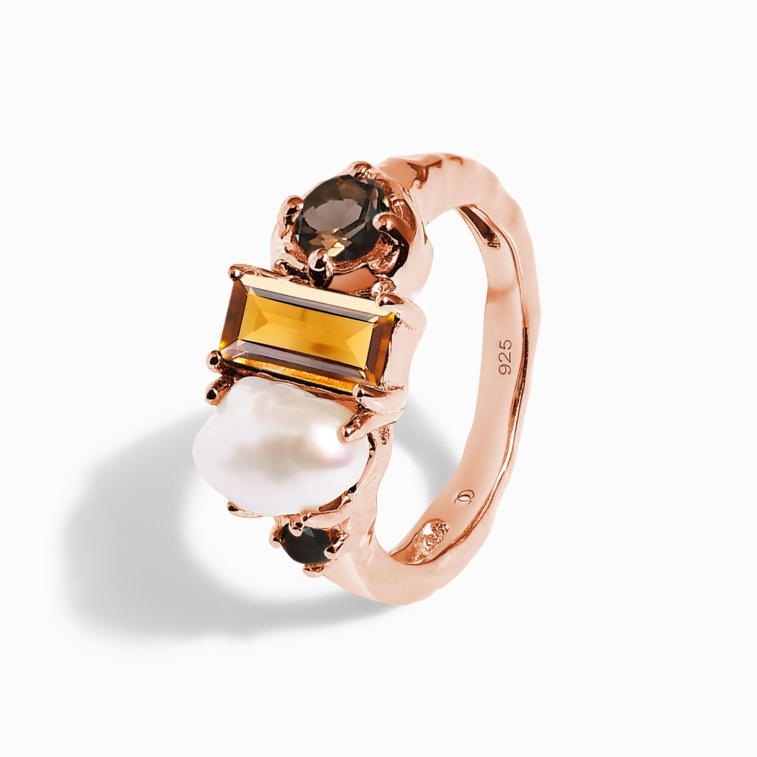 Madeira Citrine Pearl Ring - Treasure - Image 12
