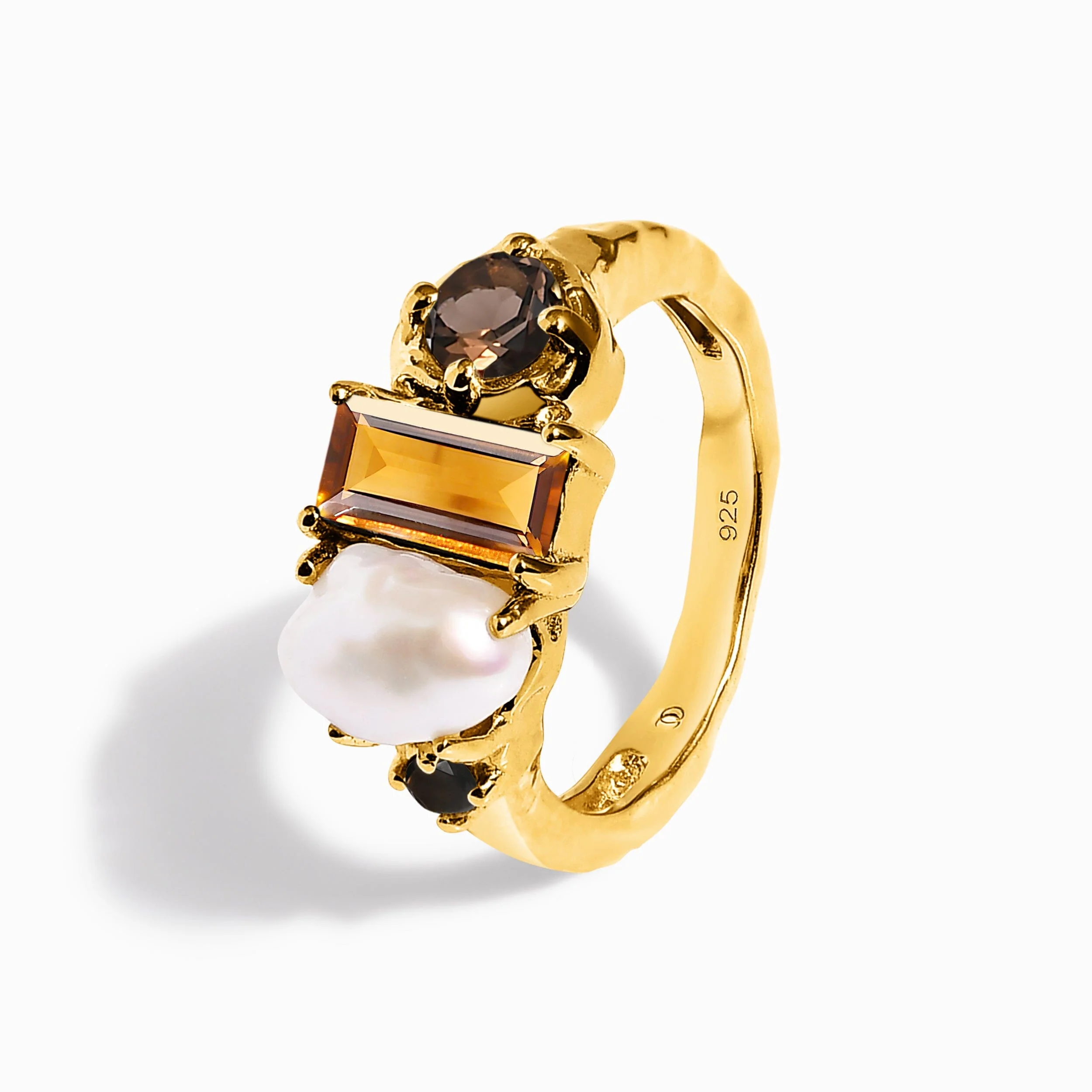 Madeira Citrine Pearl Ring - Treasure - Image 14