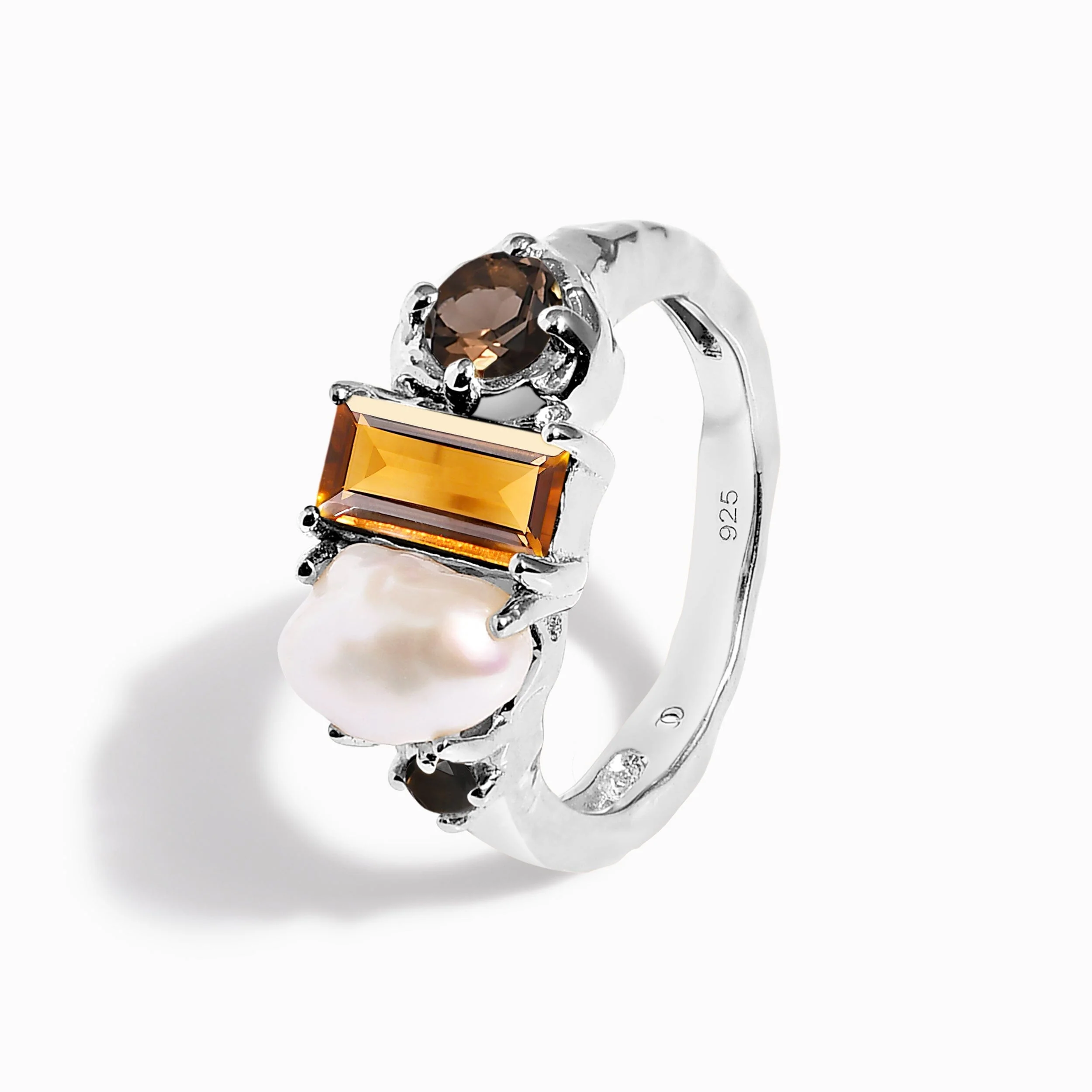 Madeira Citrine Pearl Ring - Treasure - Image 10