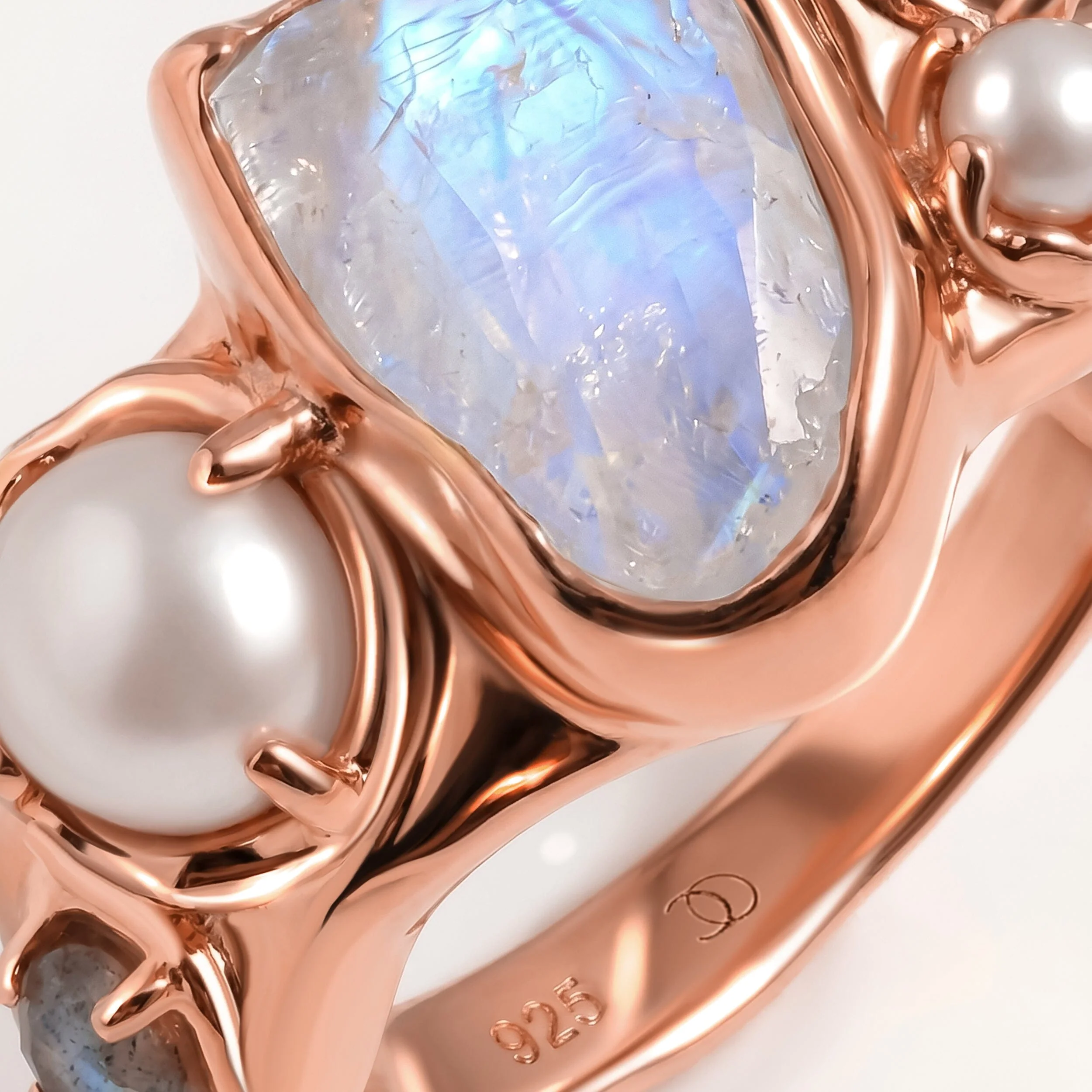 Moonstone Pearl Ring - Mist Heirloom - Image 12