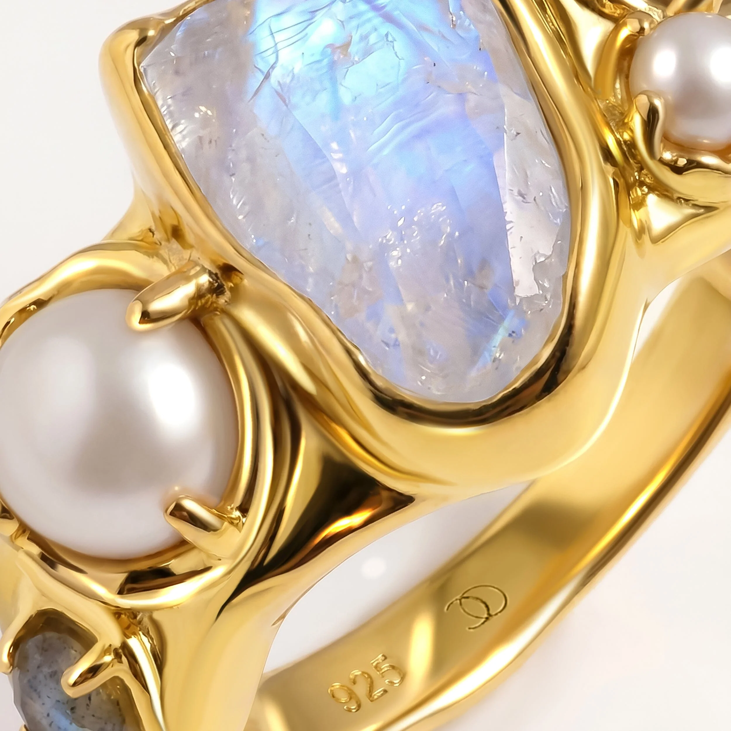 Moonstone Pearl Ring - Mist Heirloom - Image 14