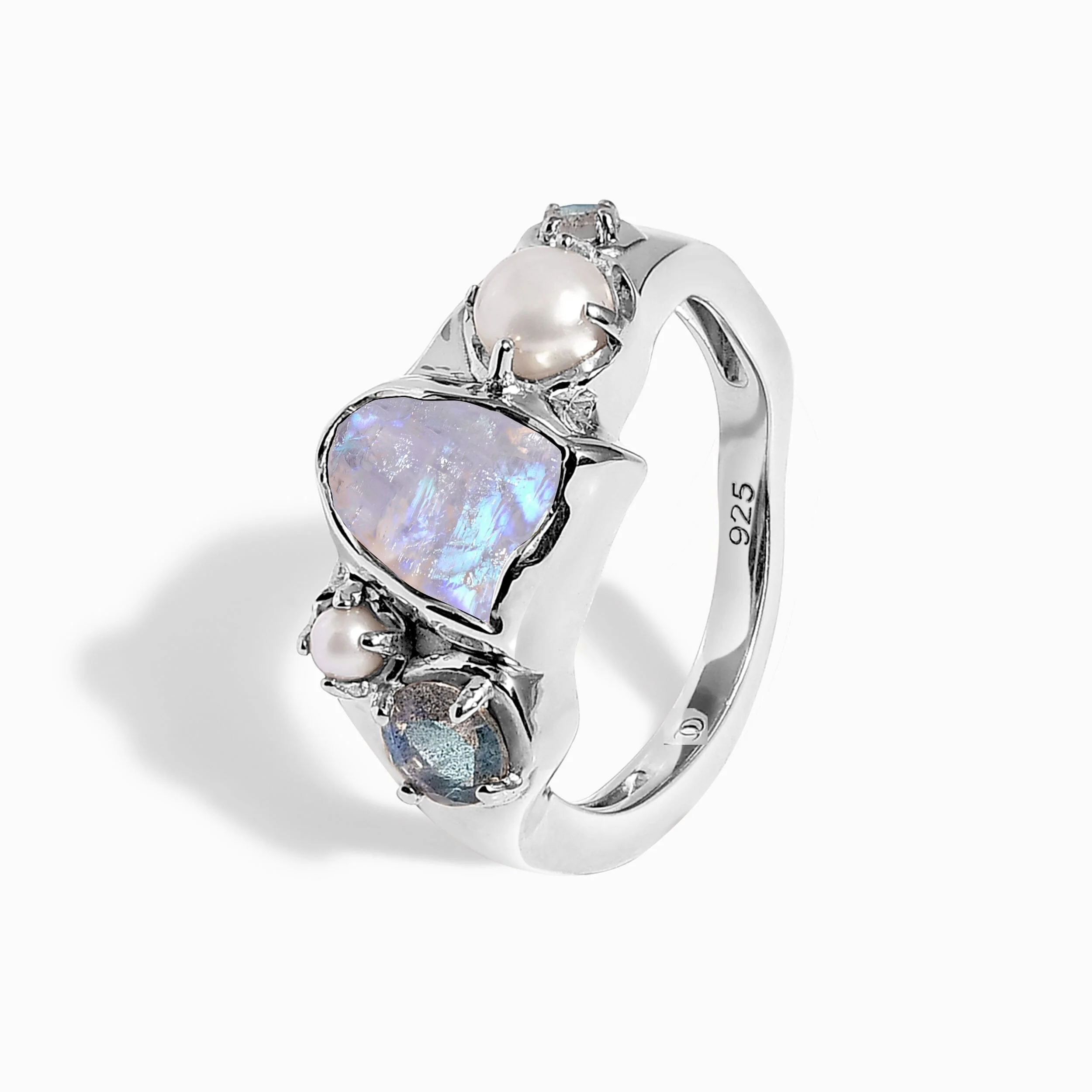 Moonstone Pearl Ring - Mist Heirloom - Image 16
