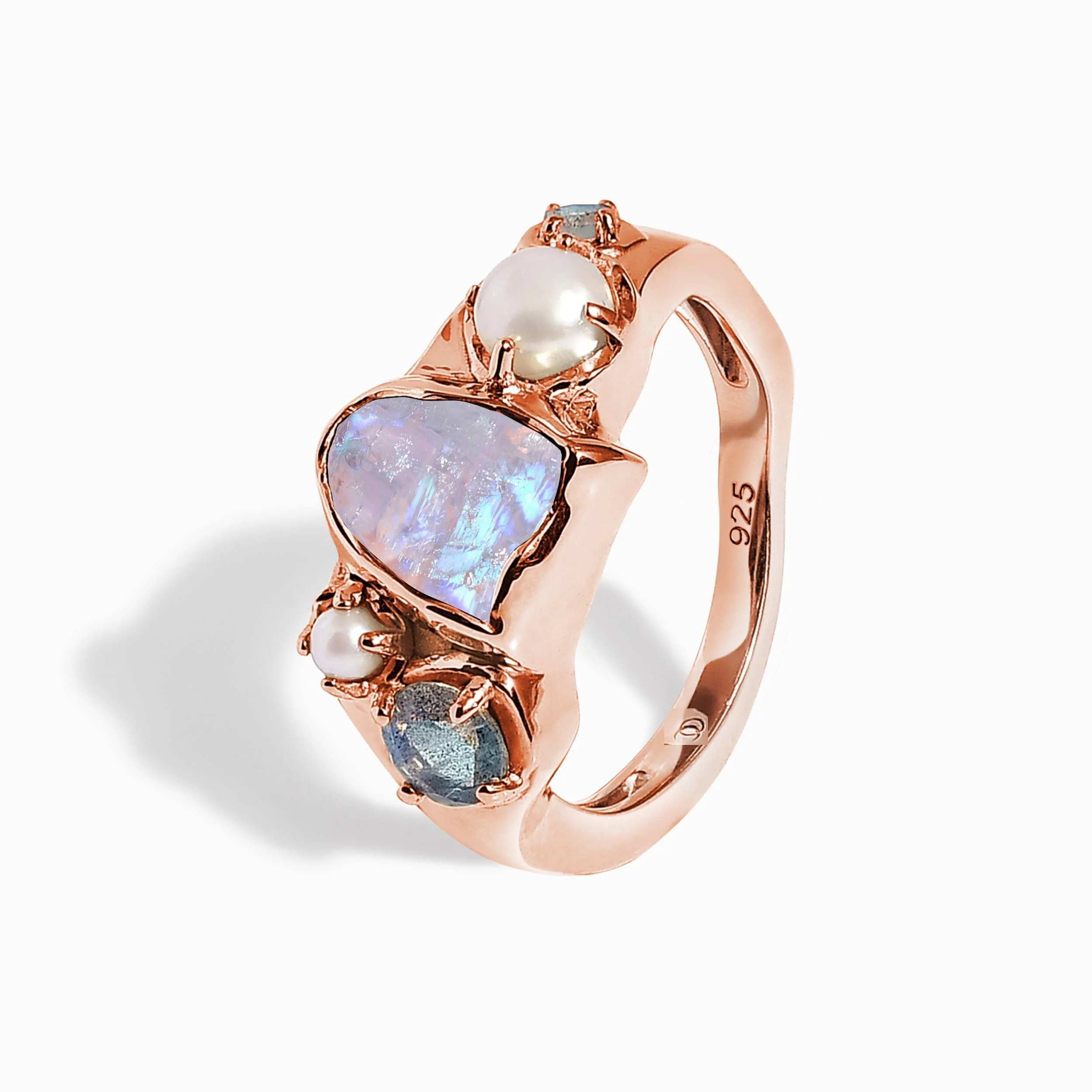 Moonstone Pearl Ring - Mist Heirloom - Image 27