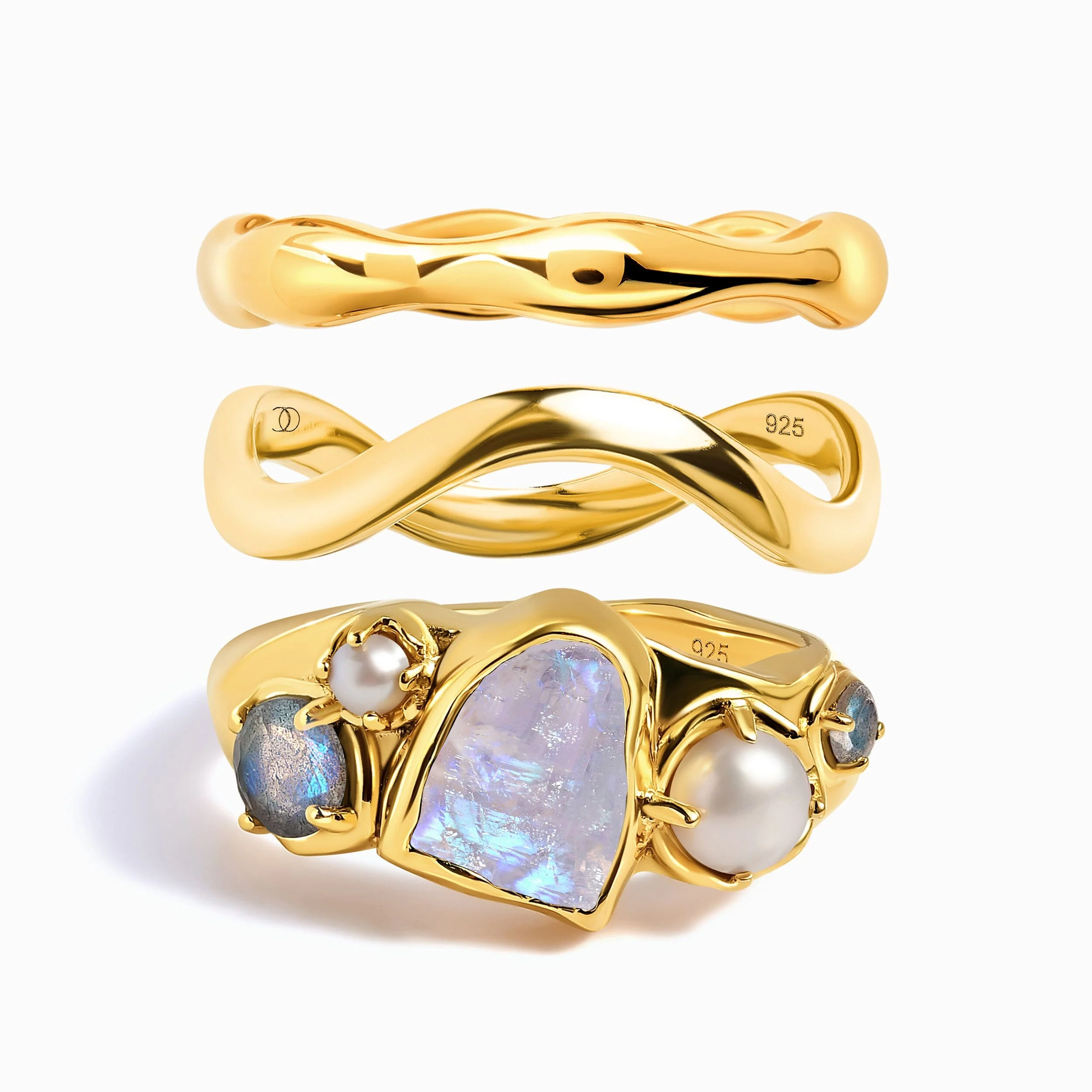 Mist Heirloom Ring - Magma Band & Waves Band - Image 3