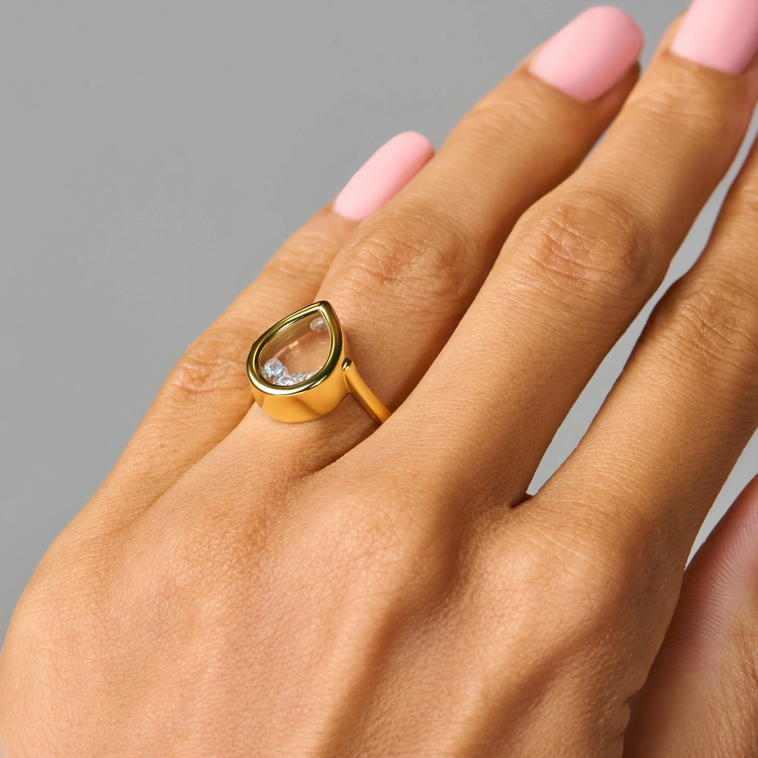 Moonstone Aquamarine Ring - Gem Glide - Image 18