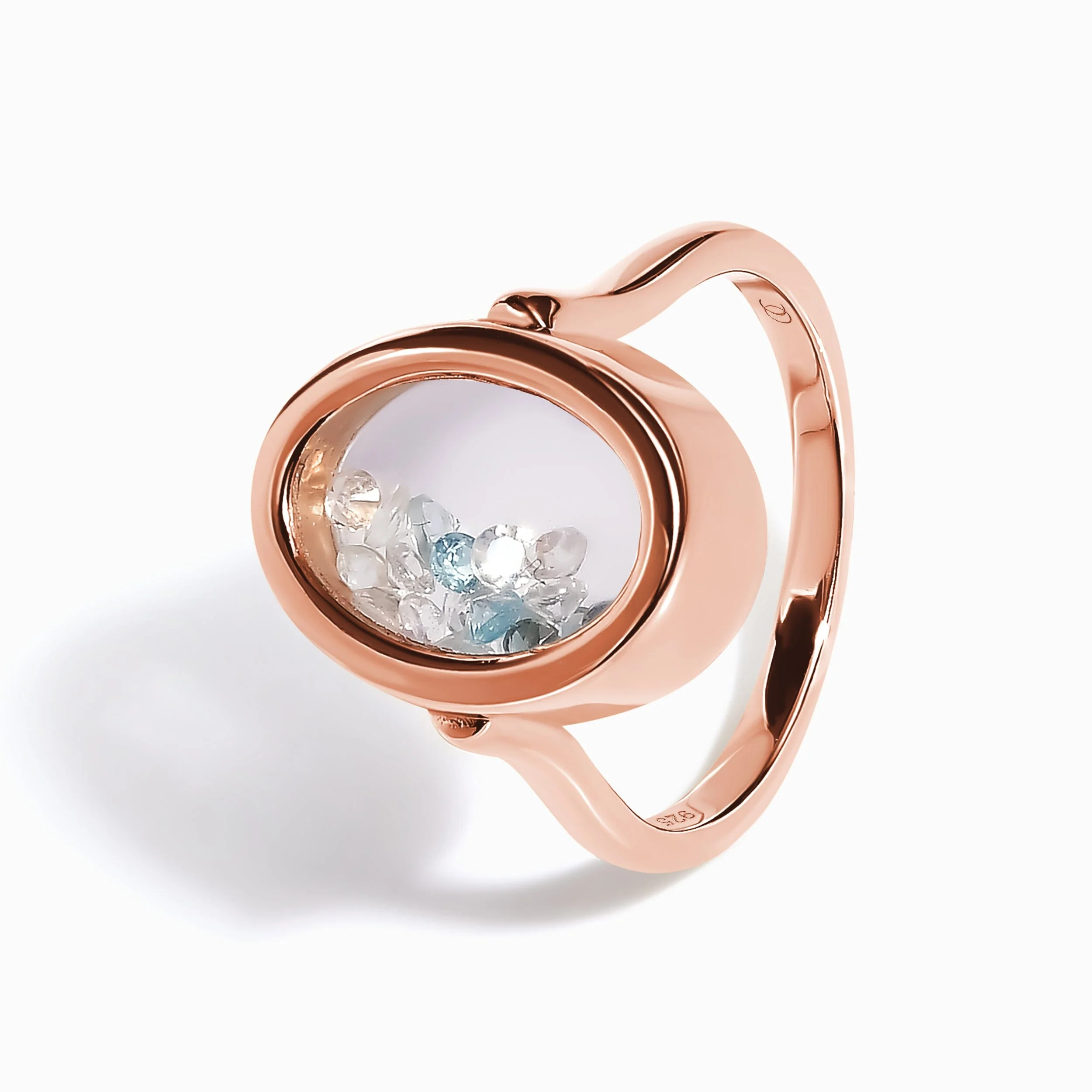Moonstone Aquamarine Ring - Halo of Calm - Image 13