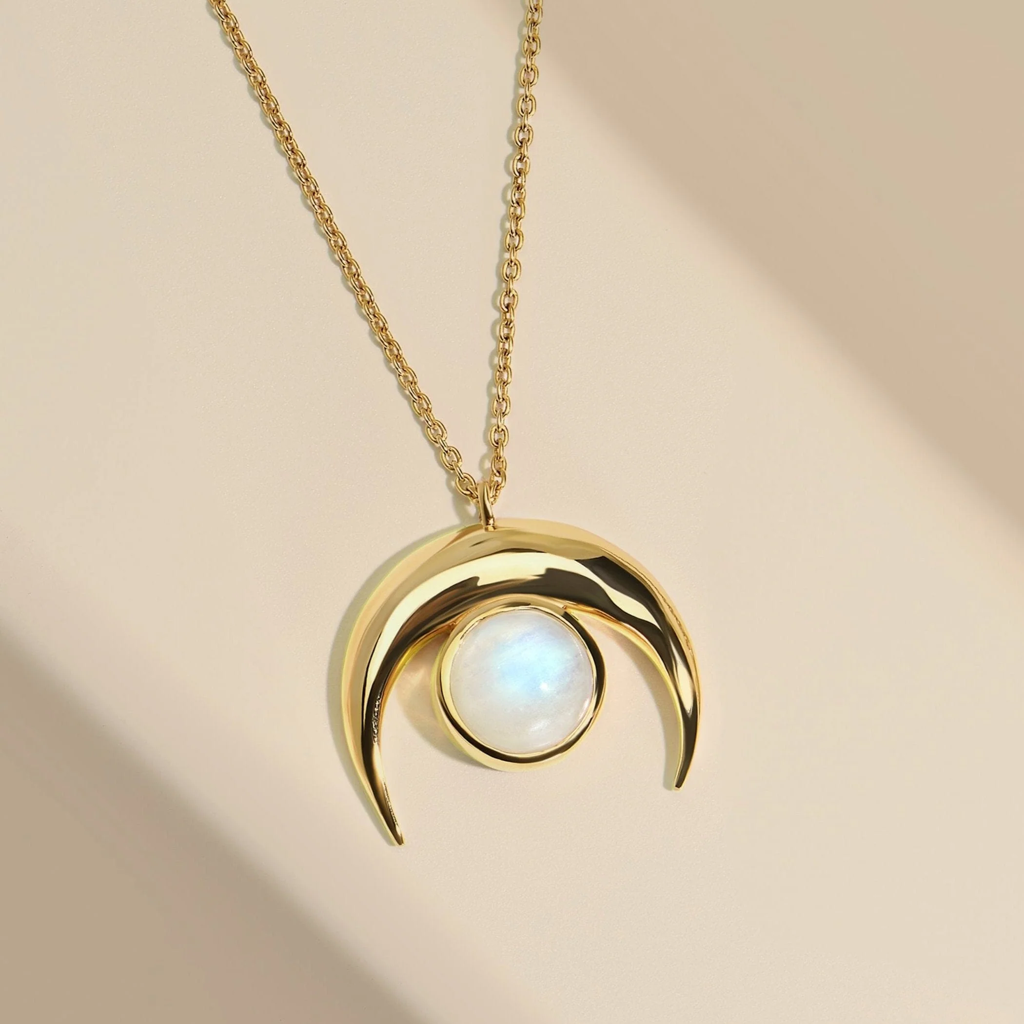 Moonstone Necklace - Crescent Moon - Image 18