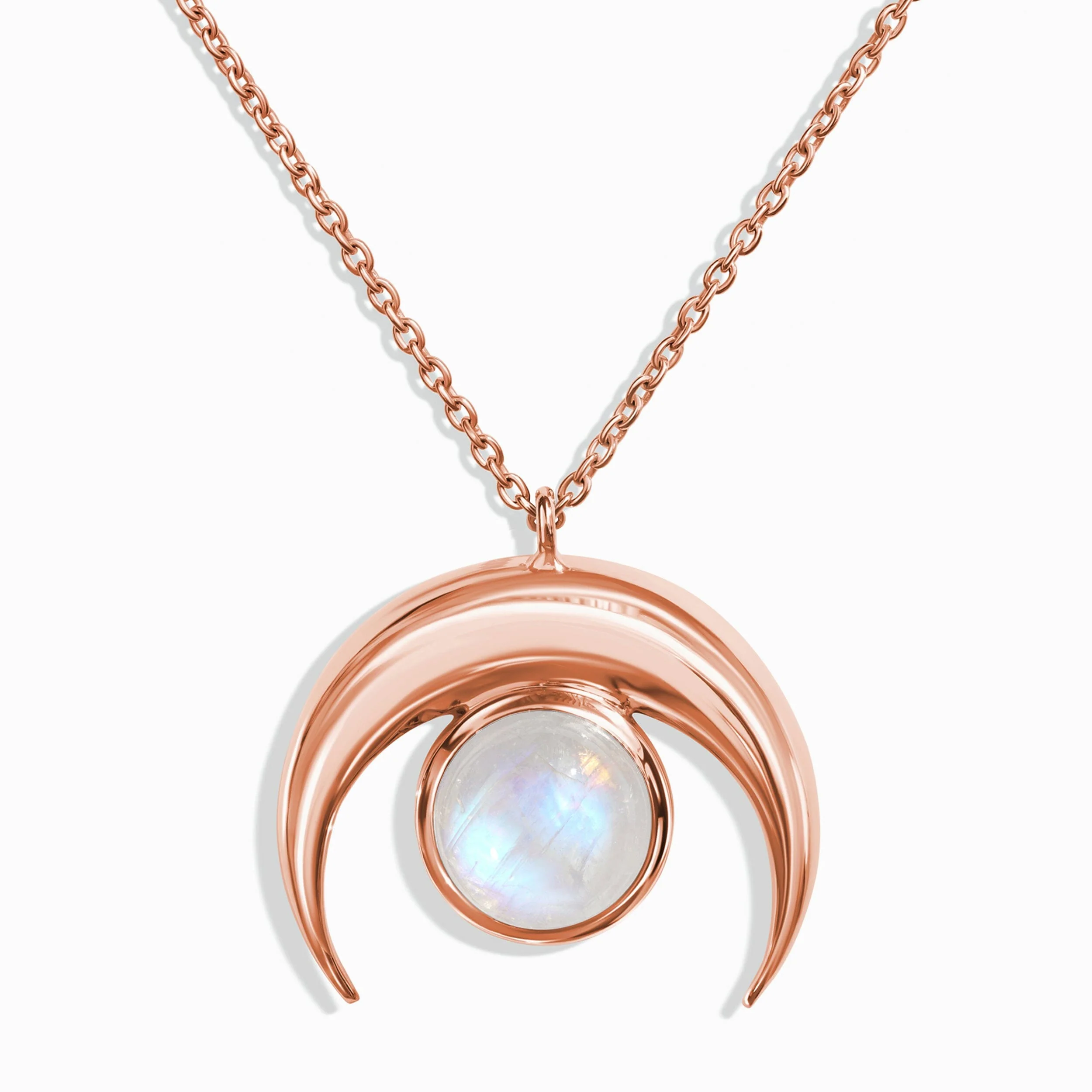 Moonstone Necklace - Crescent Moon - Image 3