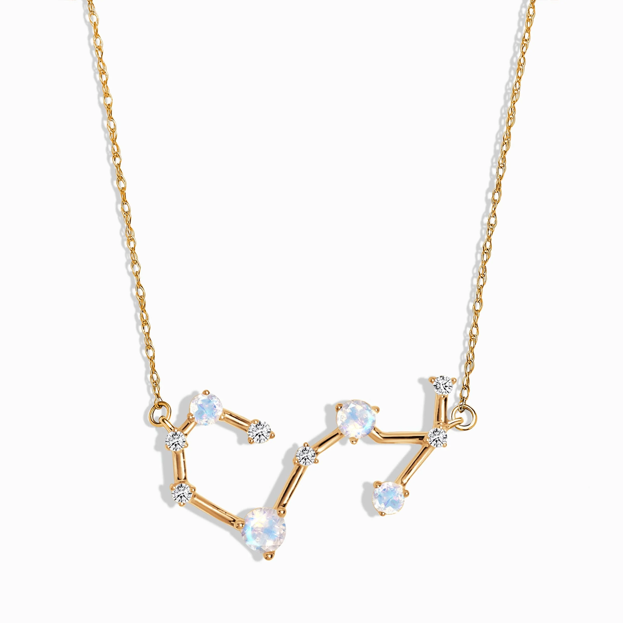 Moonstone Diamond Necklace - Scorpio Zodiac Constellation - Image 5
