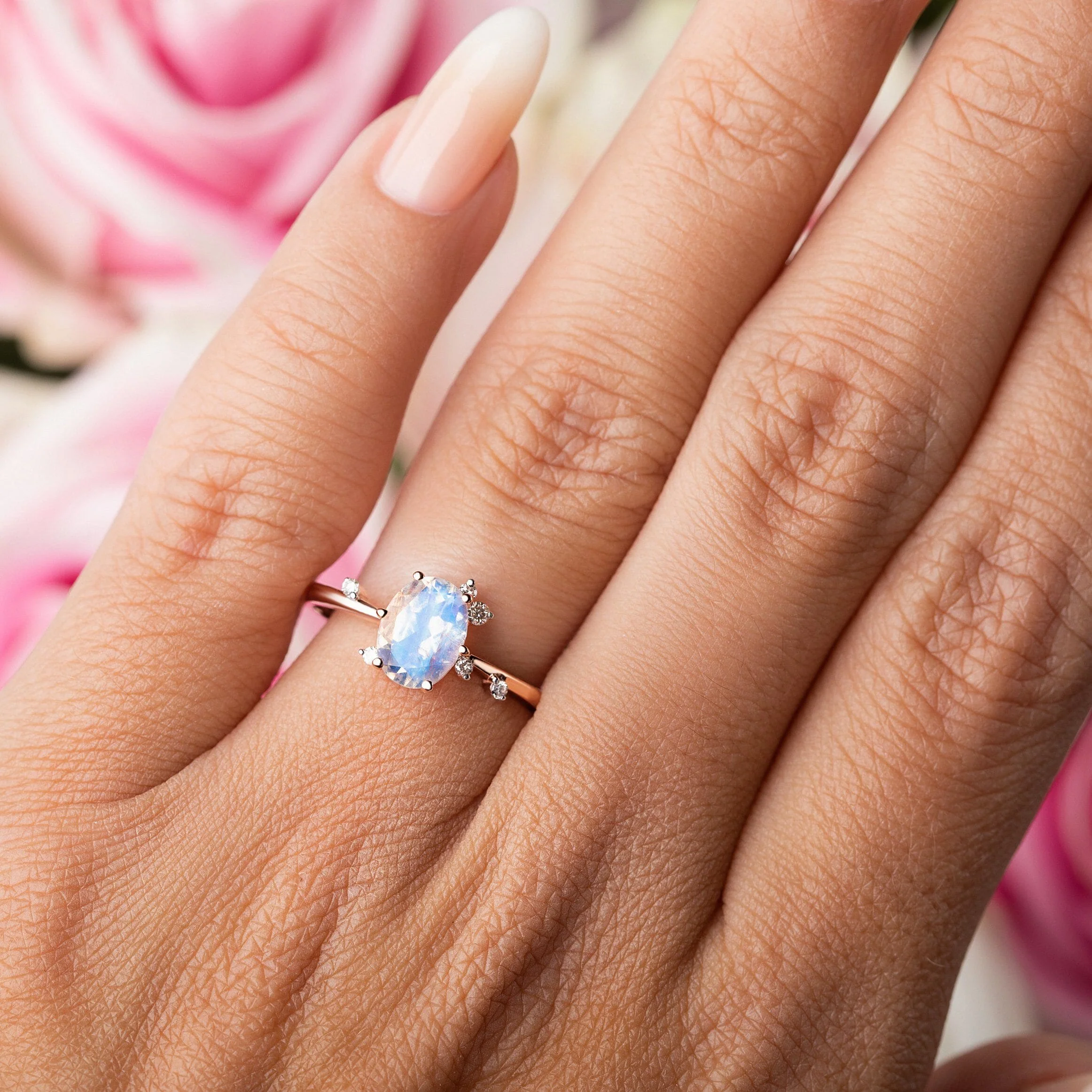 Moonstone Lab Diamond Ring - Muse - Image 24