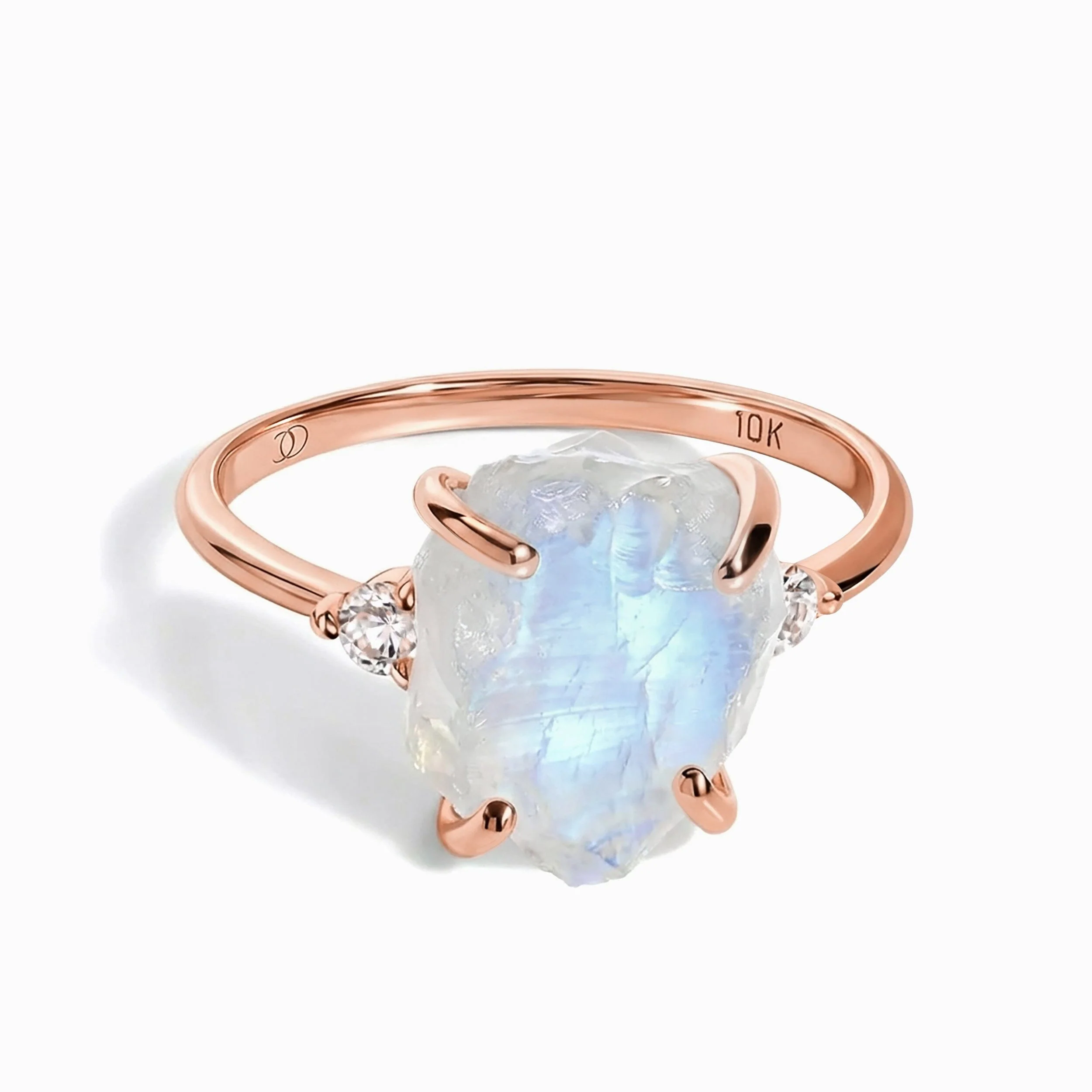Moonstone Diamond Ring - Raw Allure