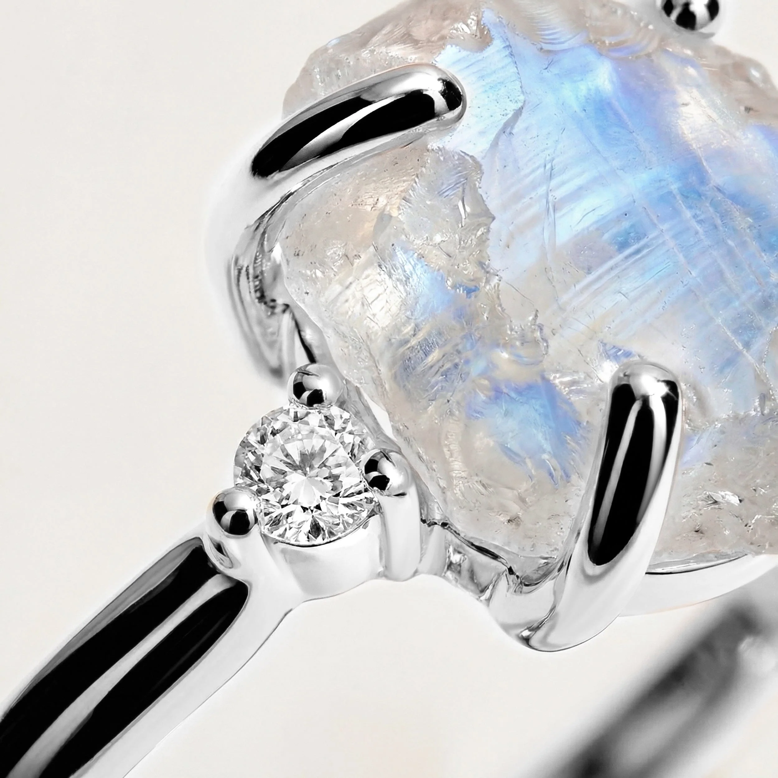 Moonstone Diamond Ring - Raw Allure - Image 14