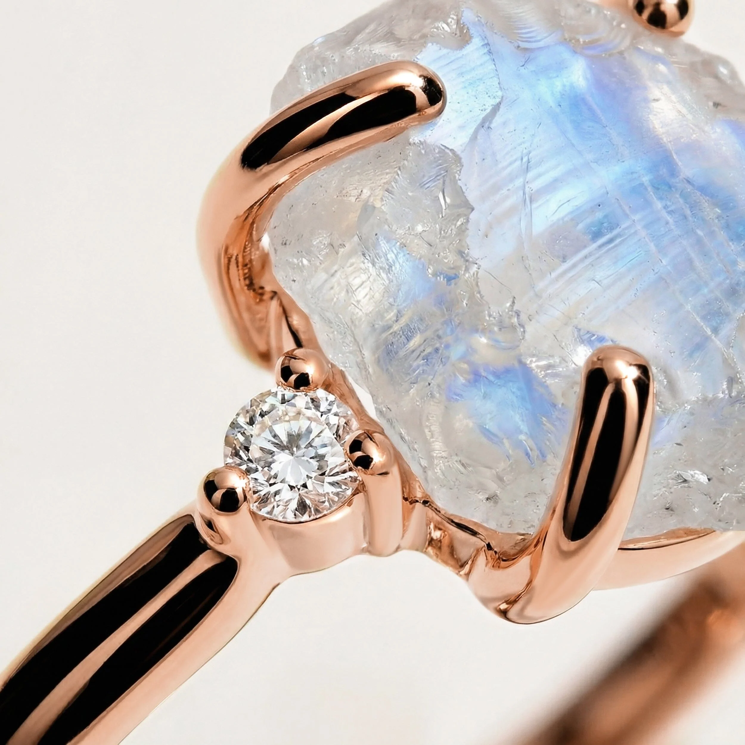 Moonstone Diamond Ring - Raw Allure - Image 15