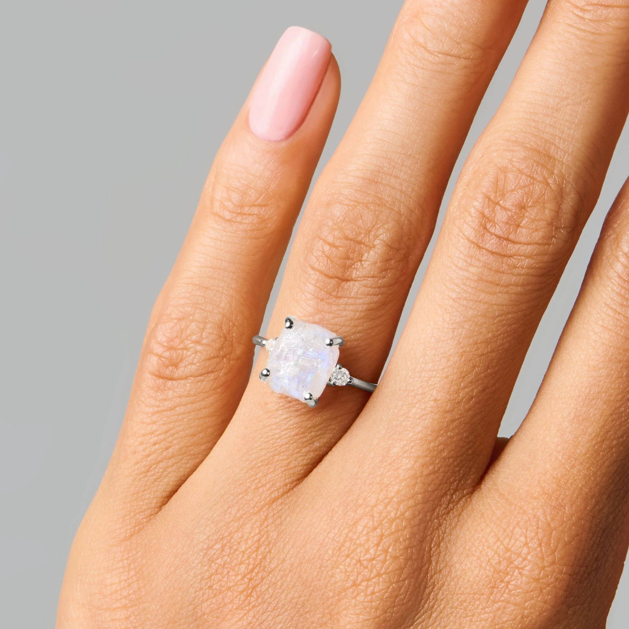 Moonstone Diamond Ring - Raw Allure - Image 18