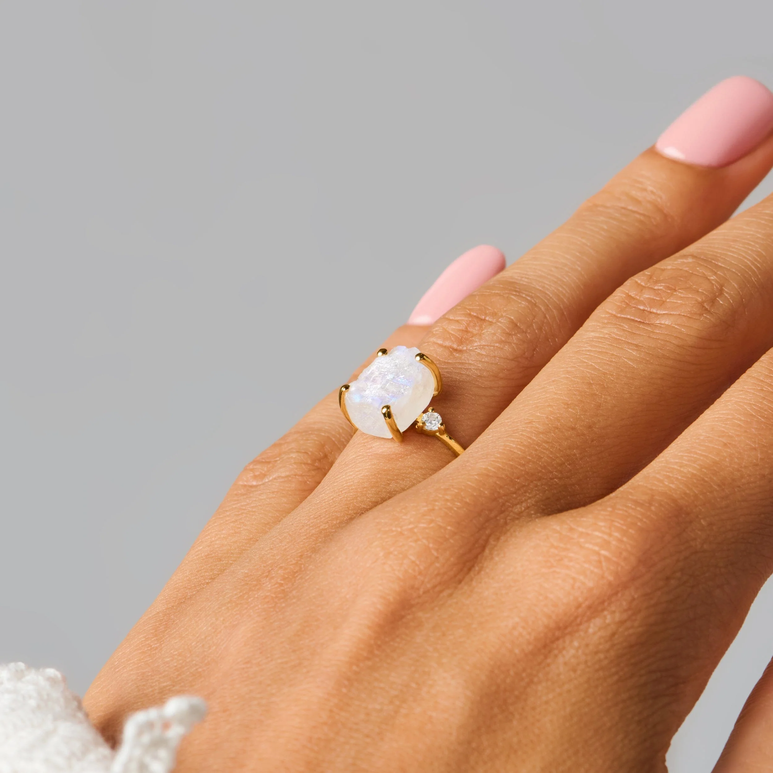 Moonstone Diamond Ring - Raw Allure - Image 20