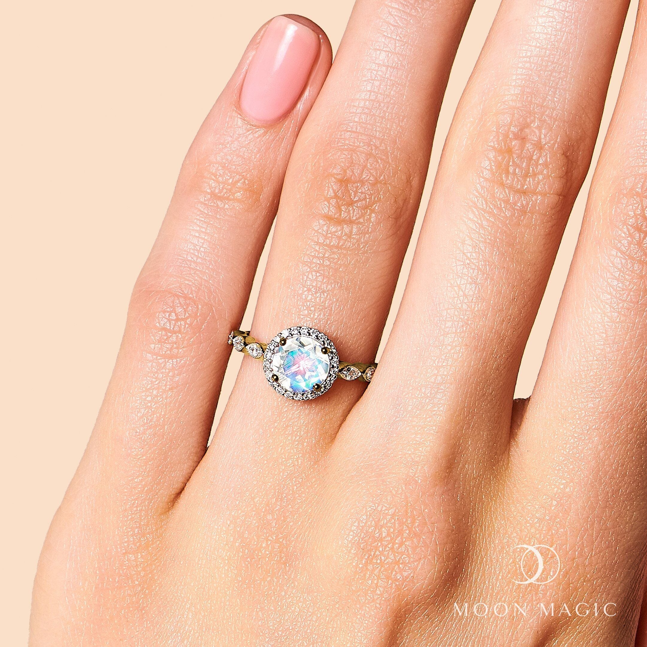 Moonstone Lab Diamond Ring - Soulmate - Image 6