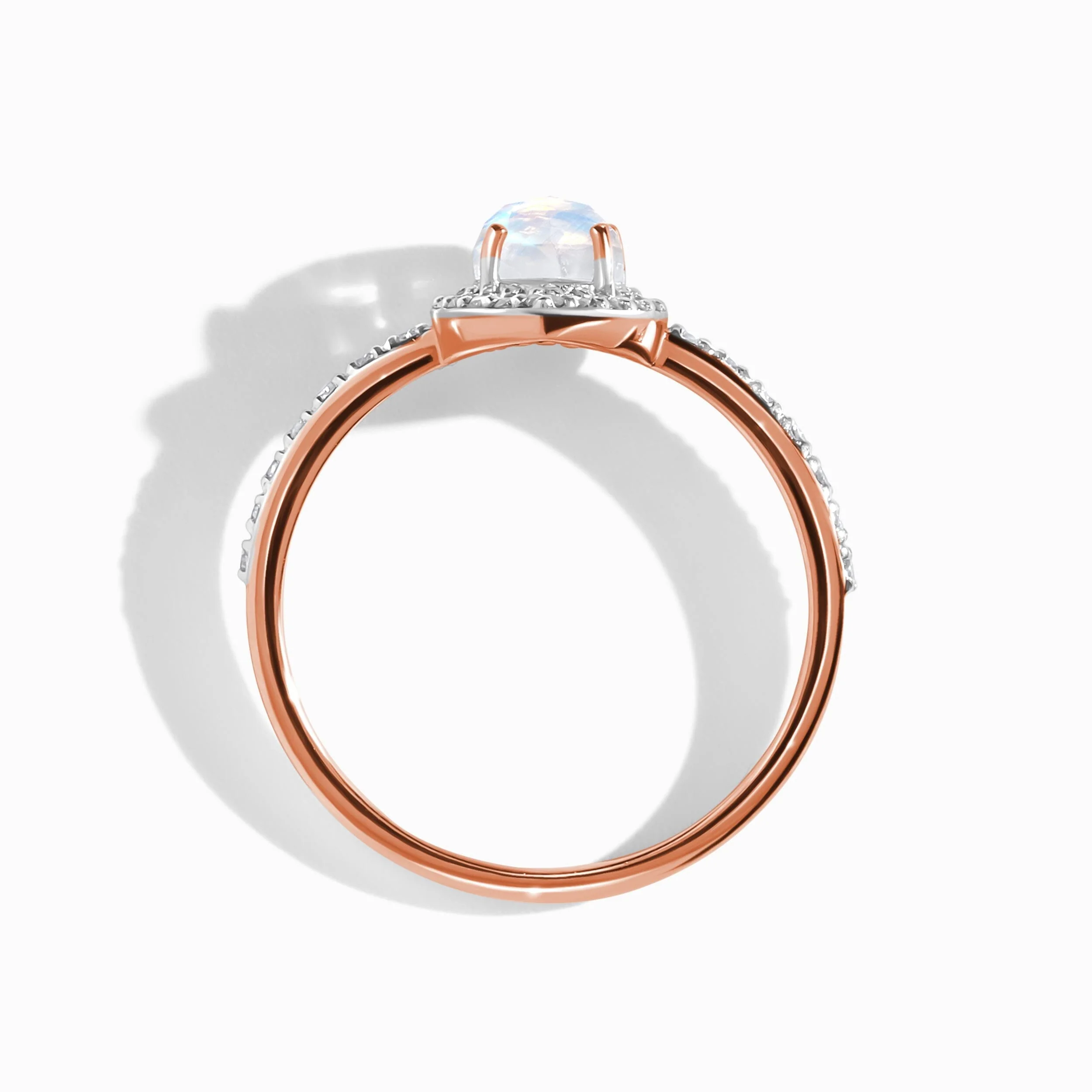 Moonstone Lab Diamond Ring - Tear of Joy - Image 10