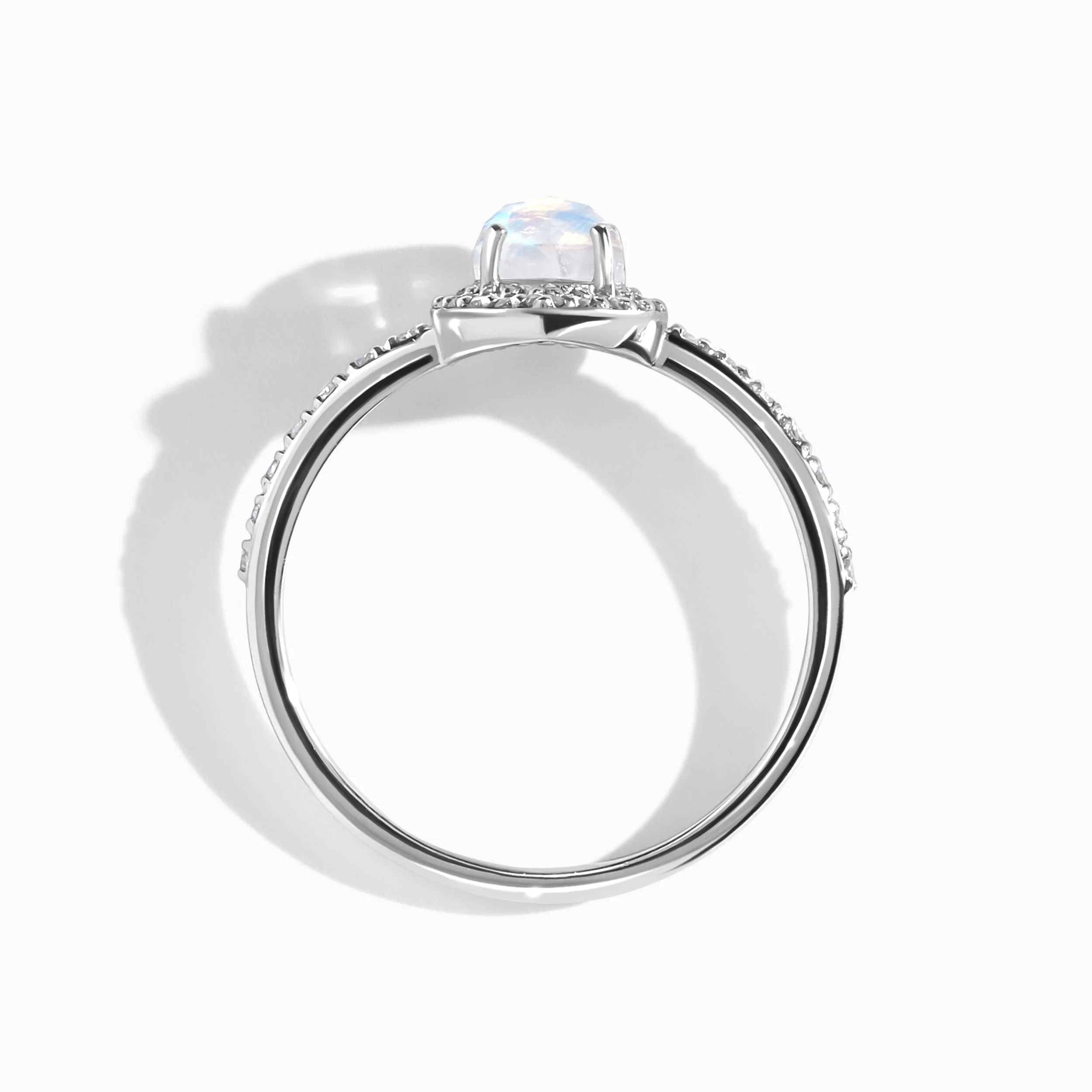 Moonstone Lab Diamond Ring - Tear of Joy - Image 15