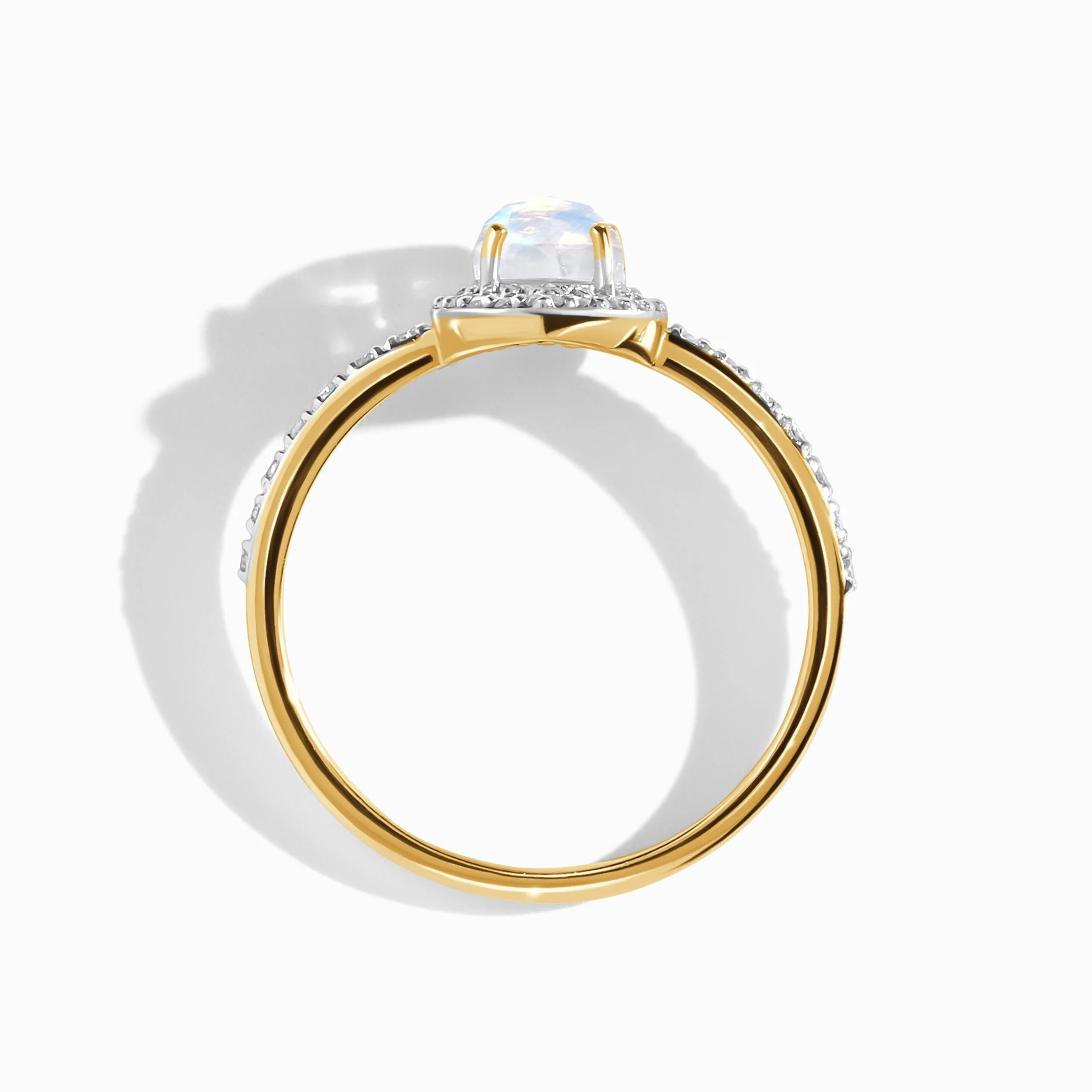 Moonstone Lab Diamond Ring - Tear of Joy - Image 20