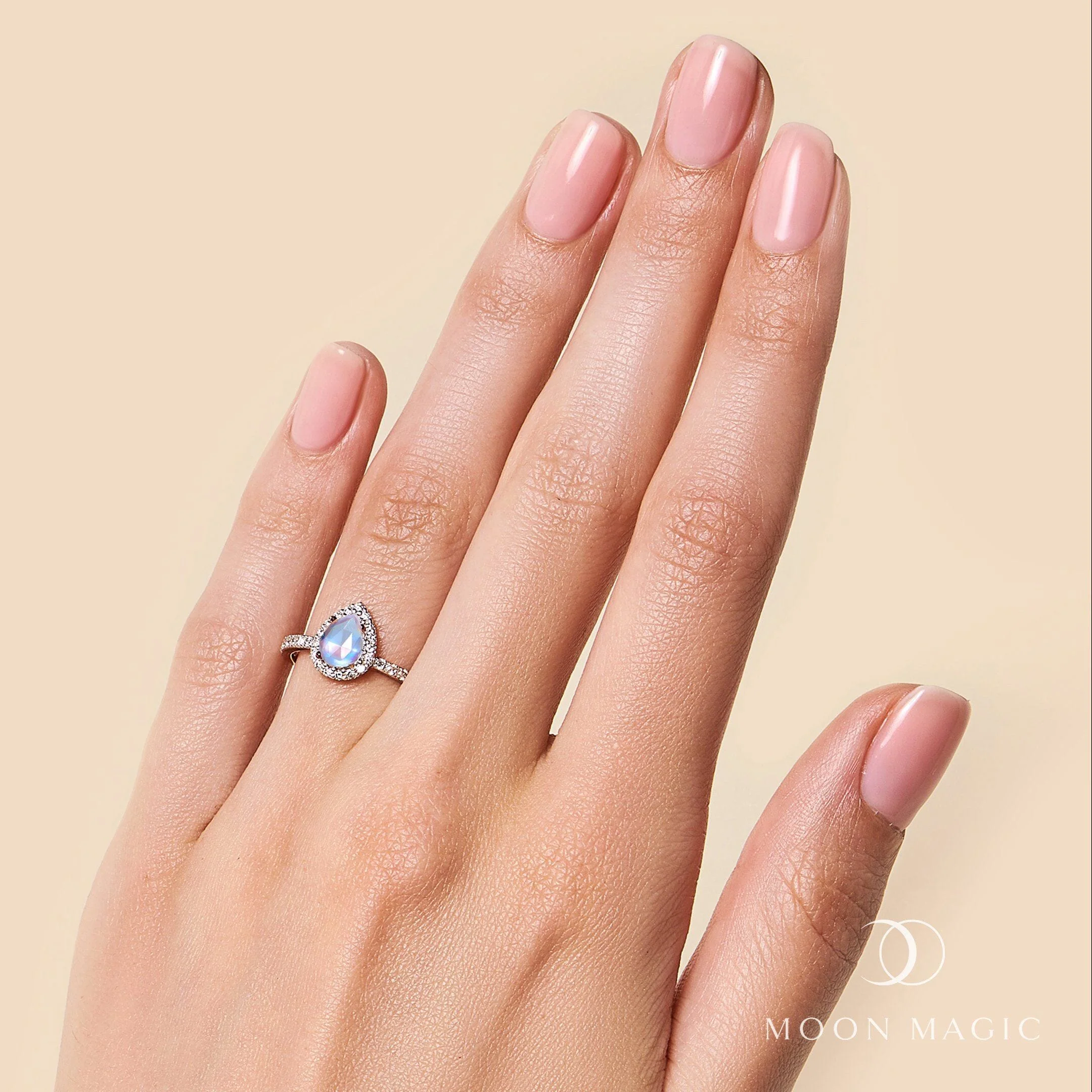 Moonstone Lab Diamond Ring - Tear of Joy - Image 24