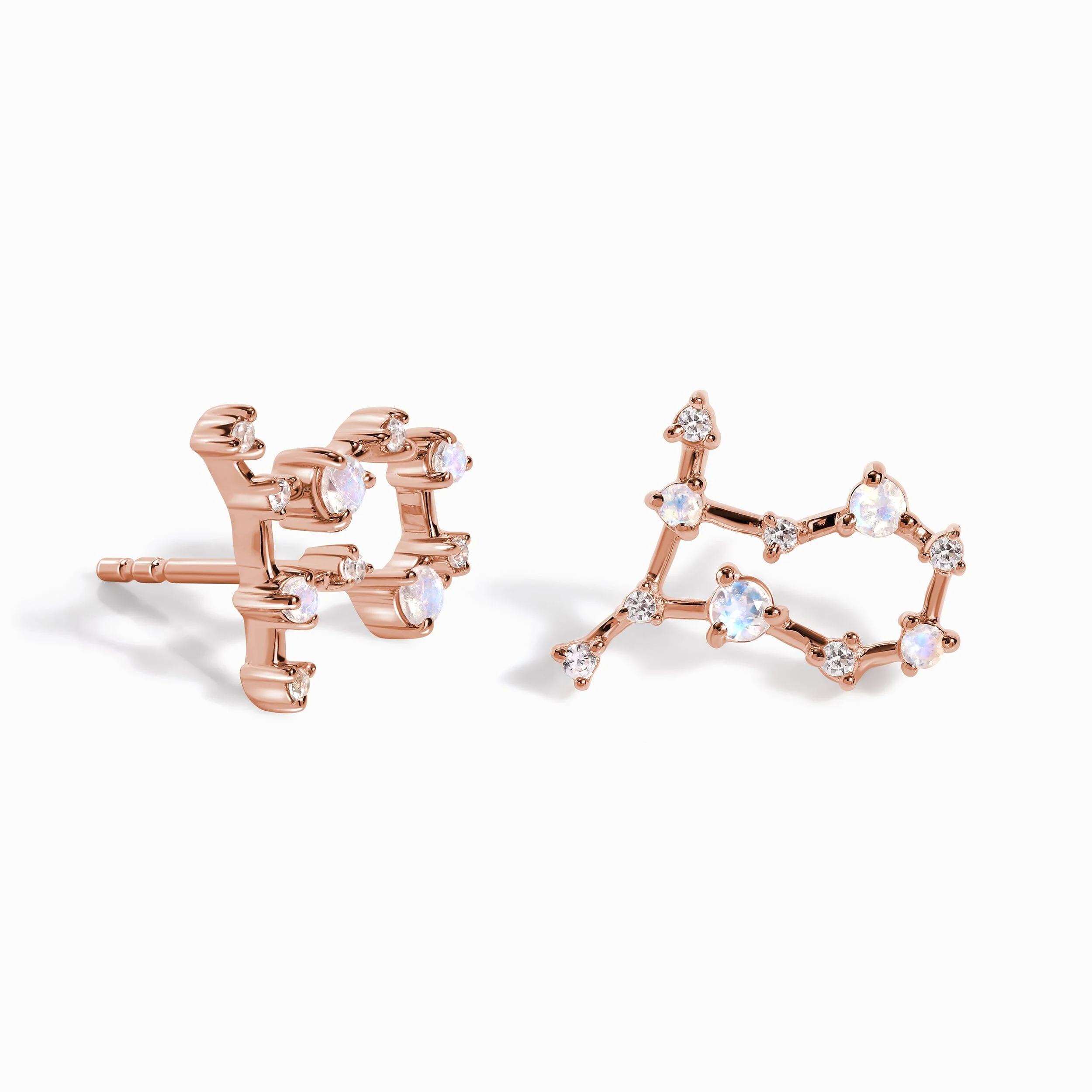 Moonstone Earrings - Gemini Zodiac Constellation - Image 3